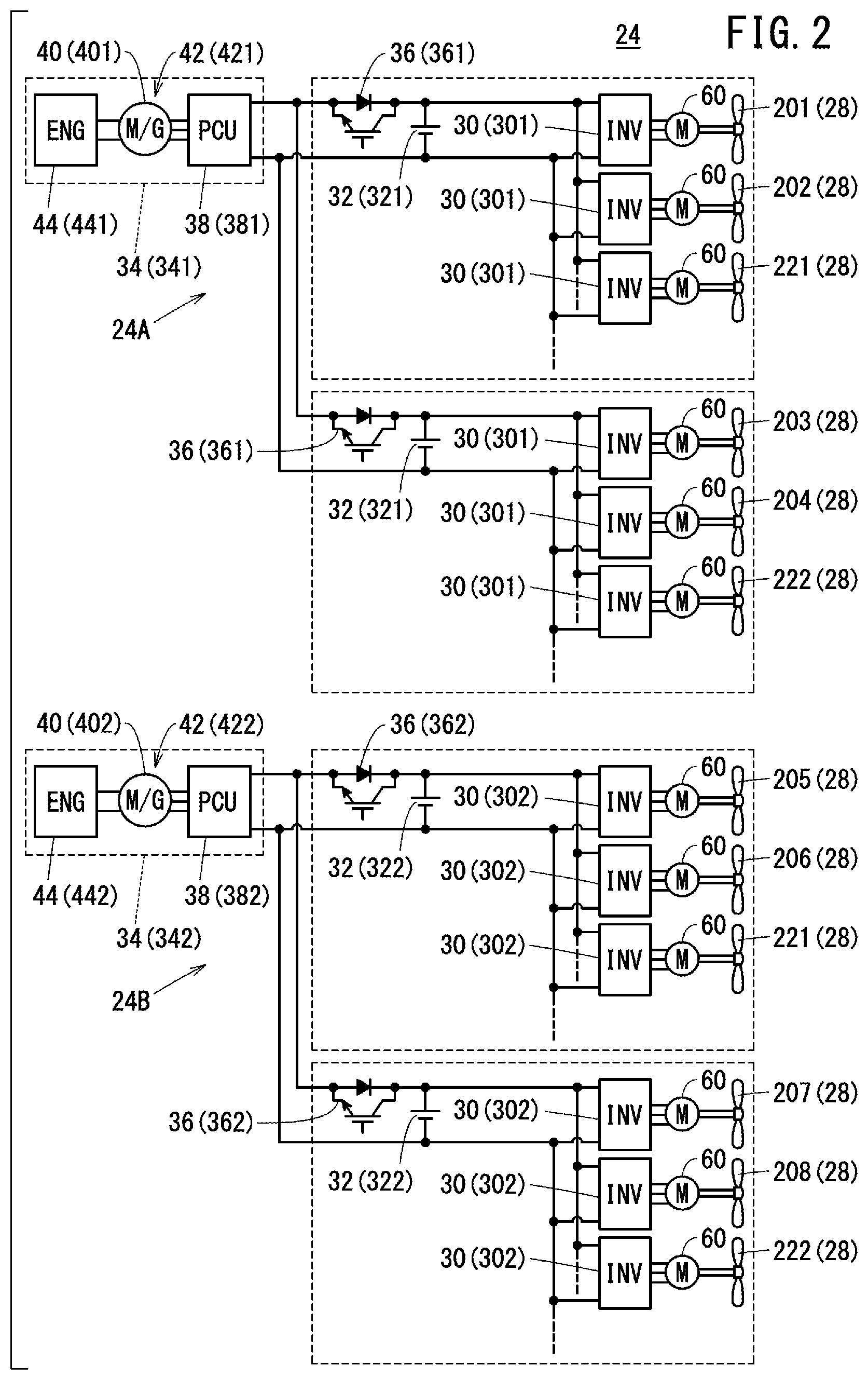 Patent US12304455 Figure 2 – Electric power control device, moving object, and electric power control method