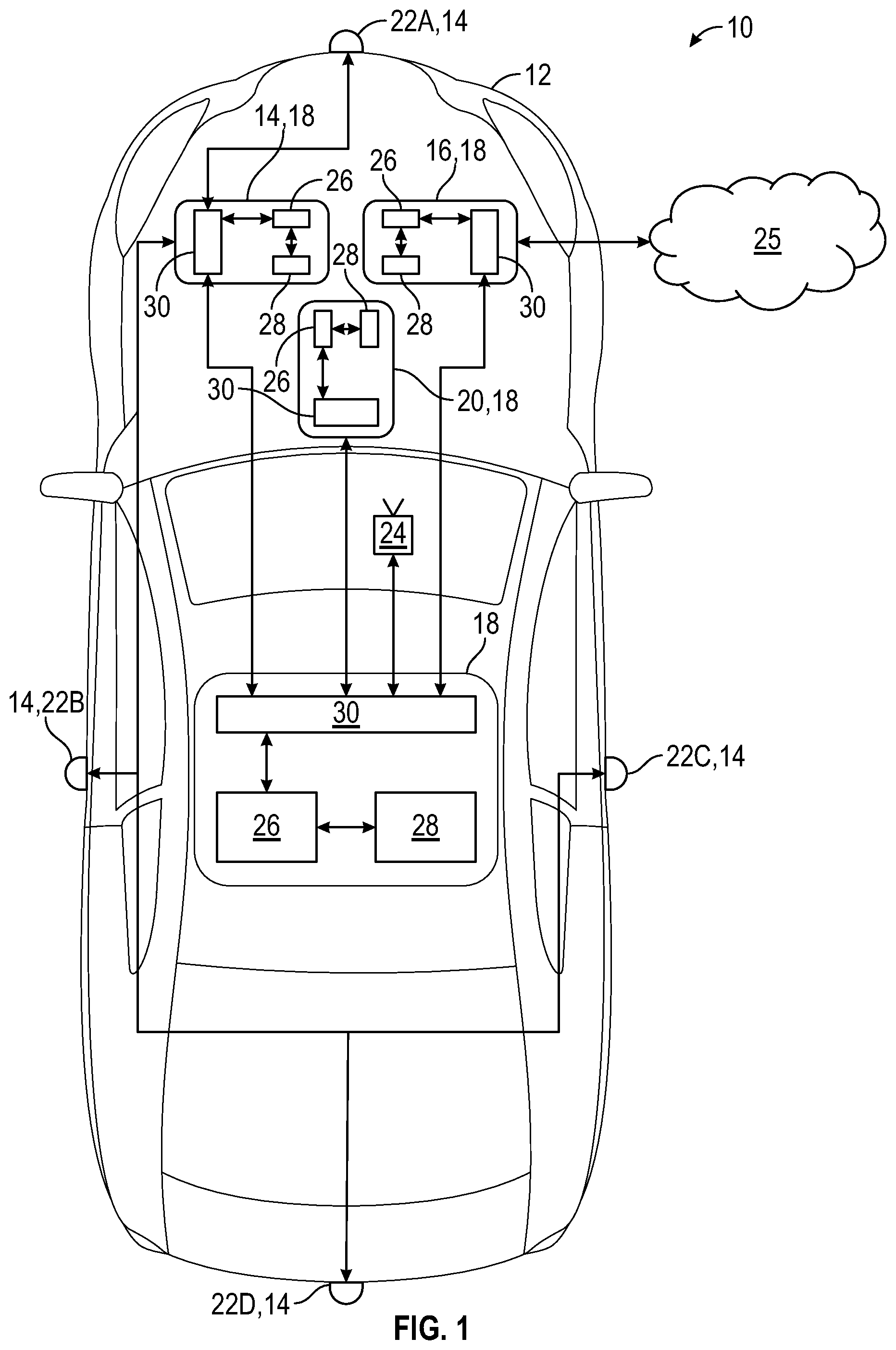 Patent US12304459 Figure 1 – System and method for context oriented auto park assist