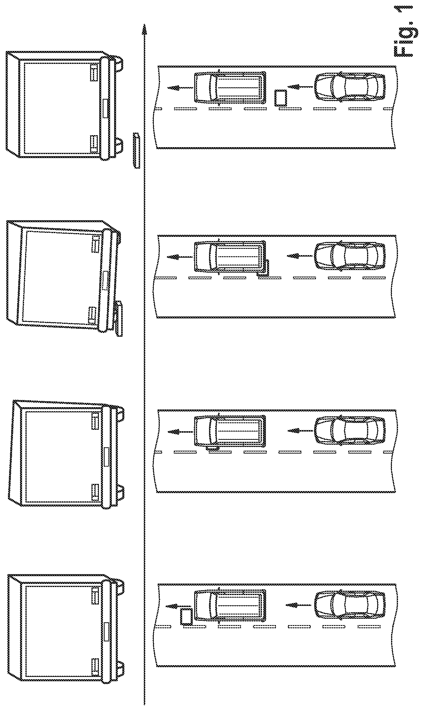 Patent US12304462 — Method for detecting an obstacle on a route — Figure 1