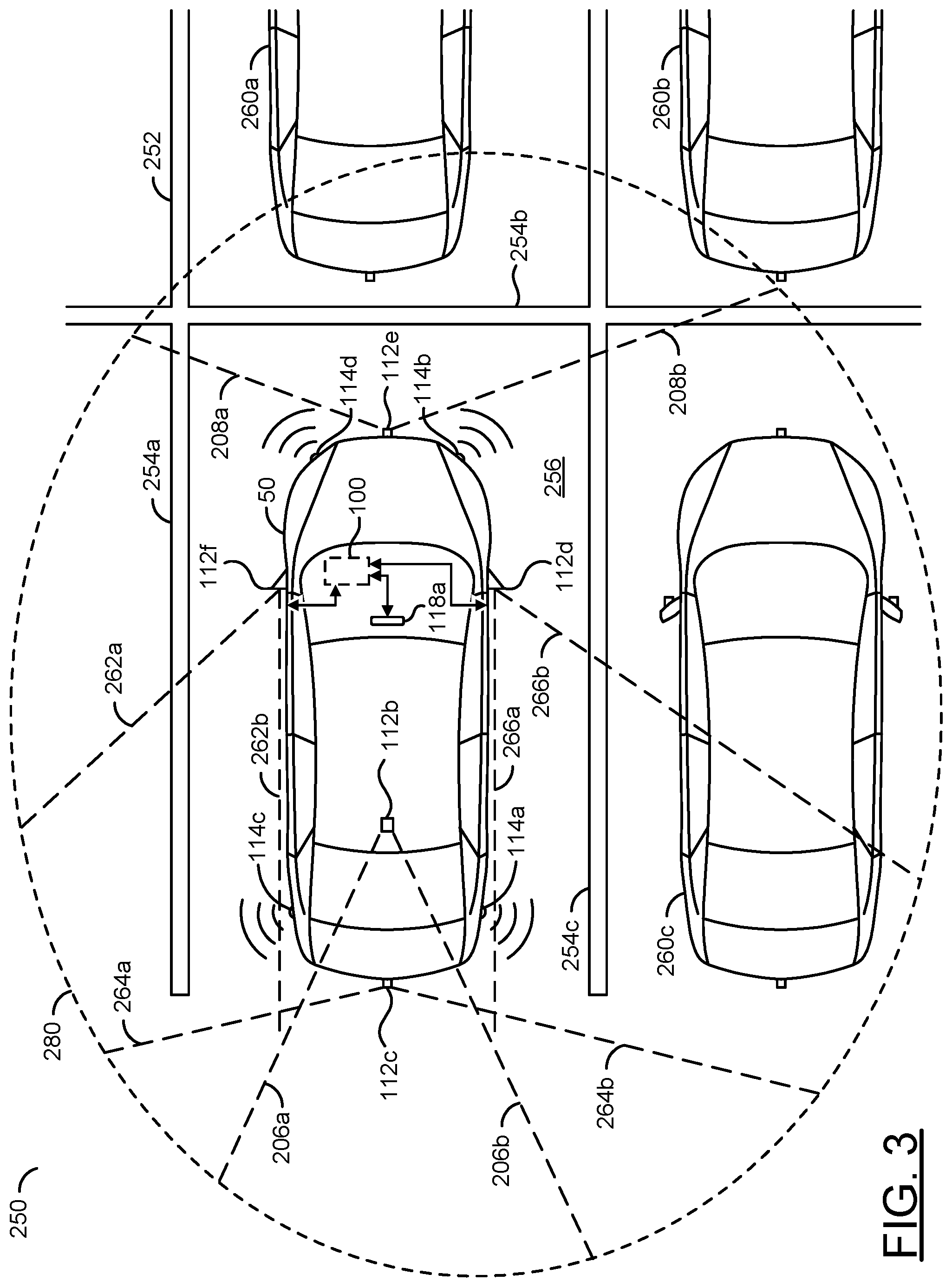 Patent US12304475 Figure 3 – Automatic collision detection, warning, avoidance and prevention in parked cars
