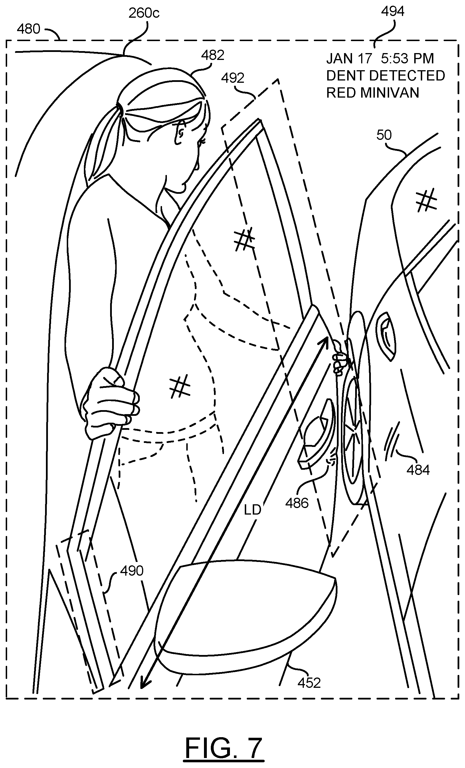 Patent US12304475 Figure 7 – Automatic collision detection, warning, avoidance and prevention in parked cars