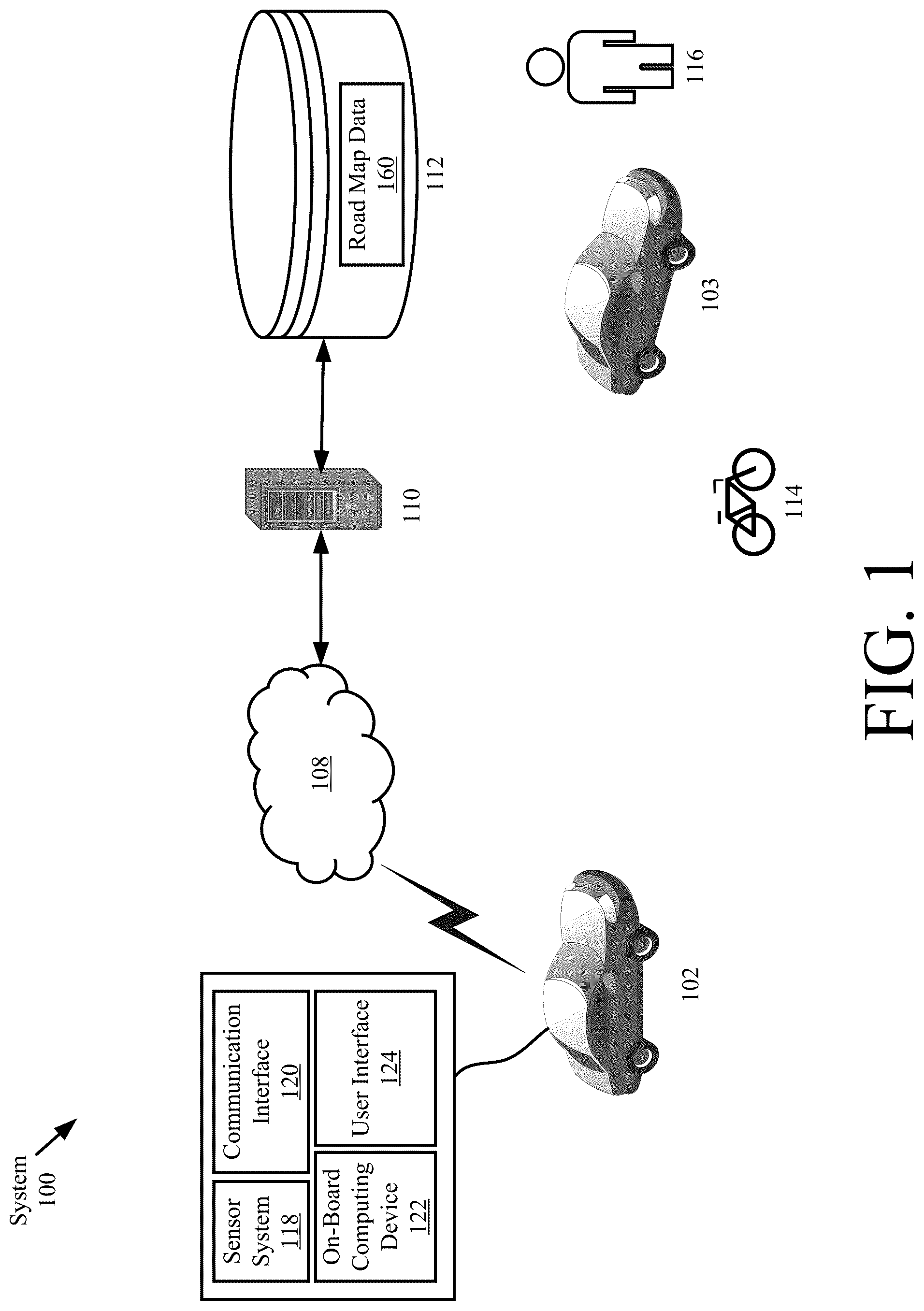 Patent US12304476 Figure 1 – Systems and methods for deweighting veering margins based on crossing time