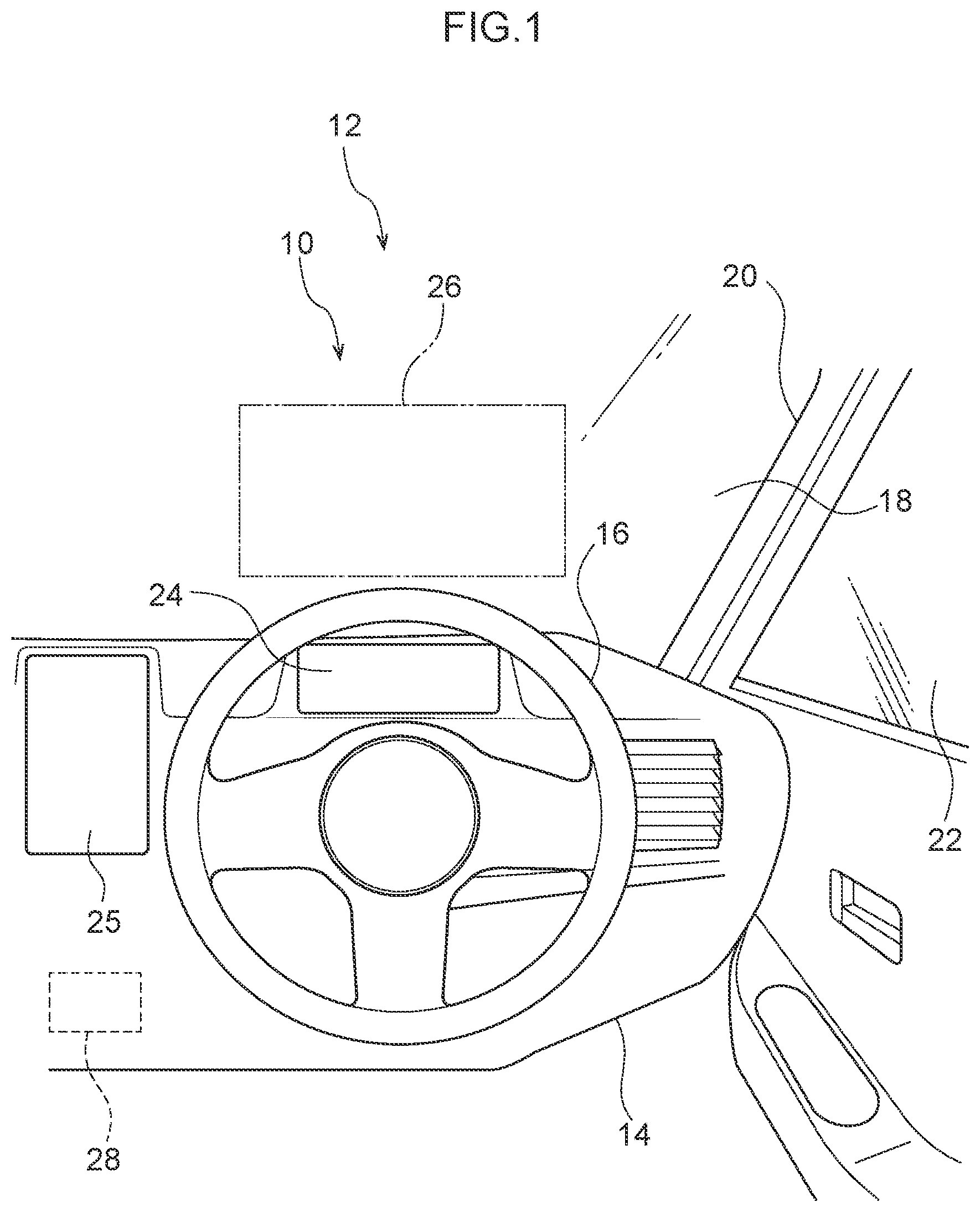 Patent US12304479 Figure 1 – Vehicle display device, display method, and storage medium