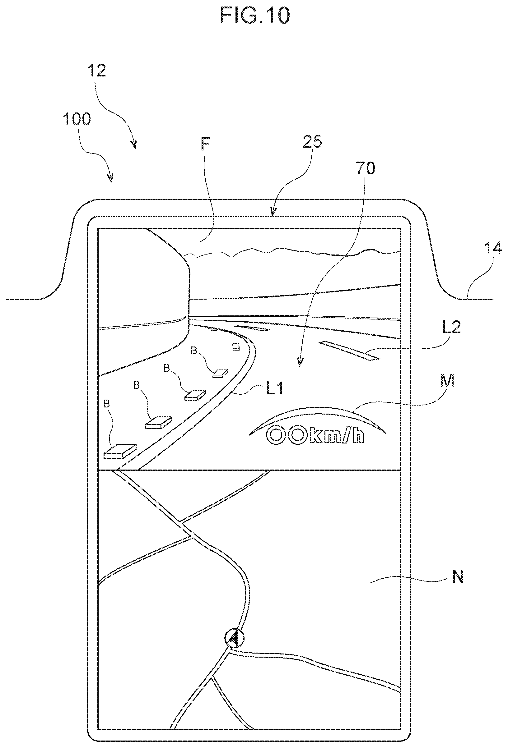 Patent US12304479 Figure 10 – Vehicle display device, display method, and storage medium