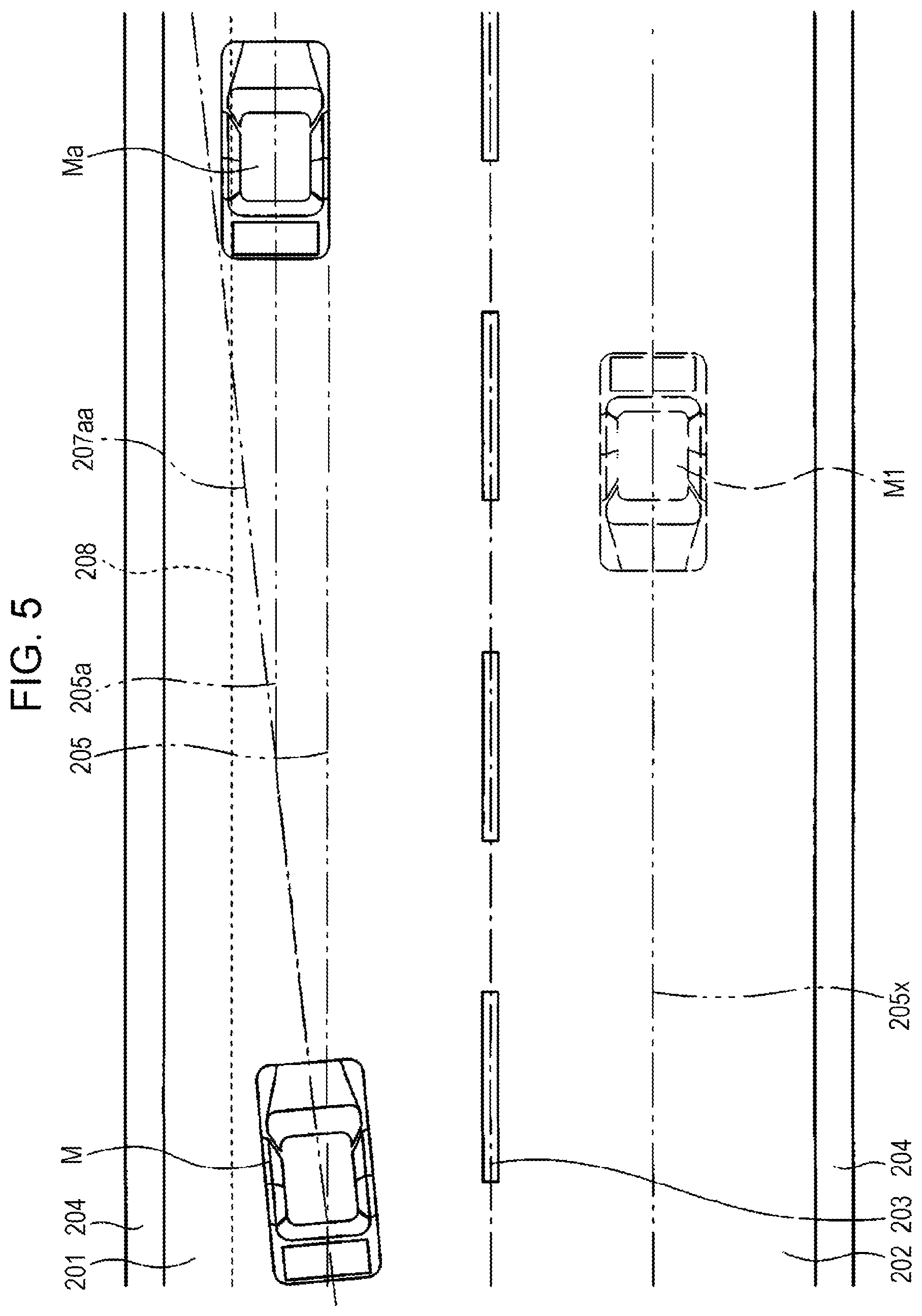 Patent US12304480 Figure 5 – Vehicle drive assist apparatus