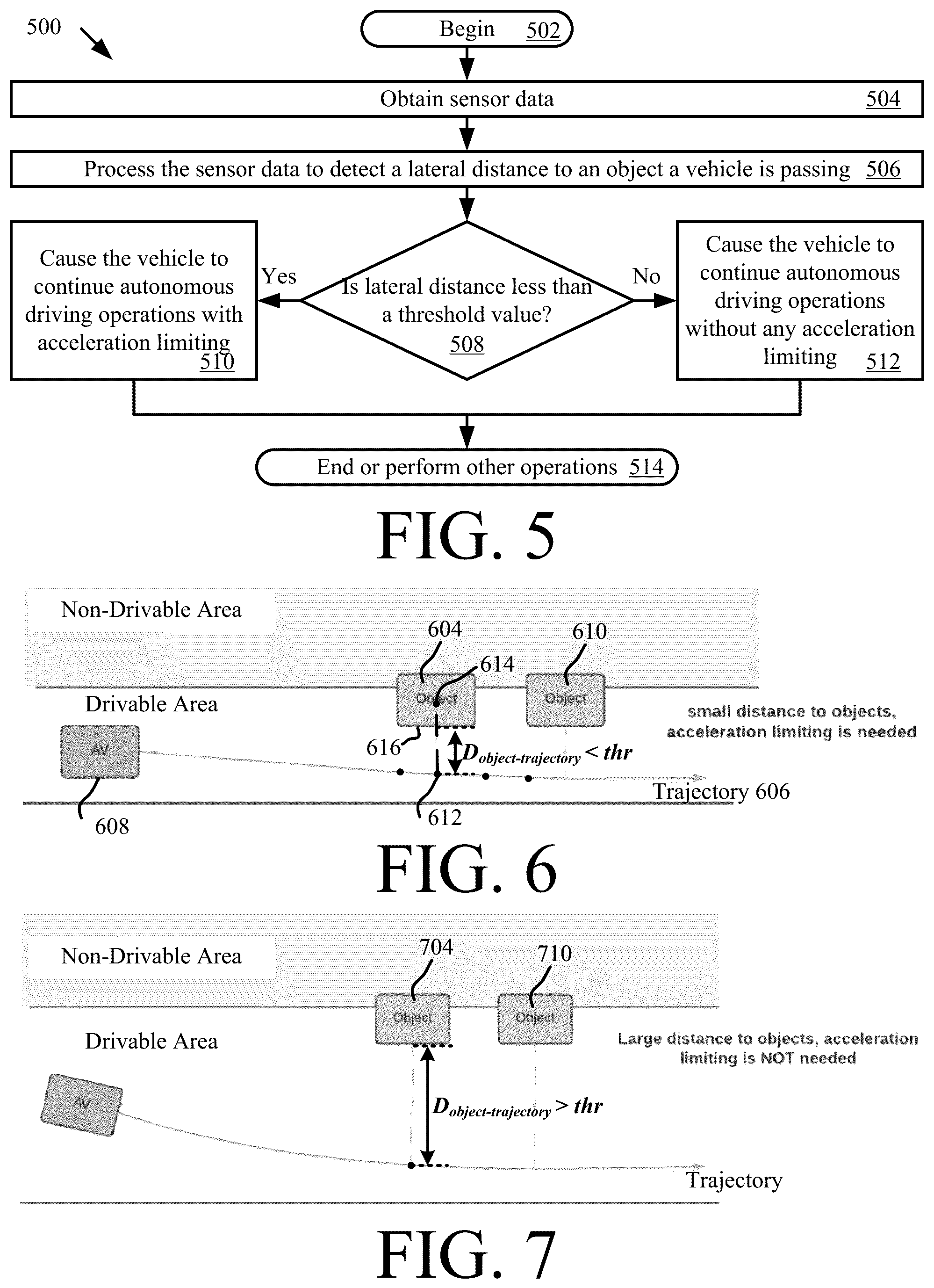 Patent US12304481 Figure 5 – Systems and methods for controlling longitudinal acceleration based on lateral objects
