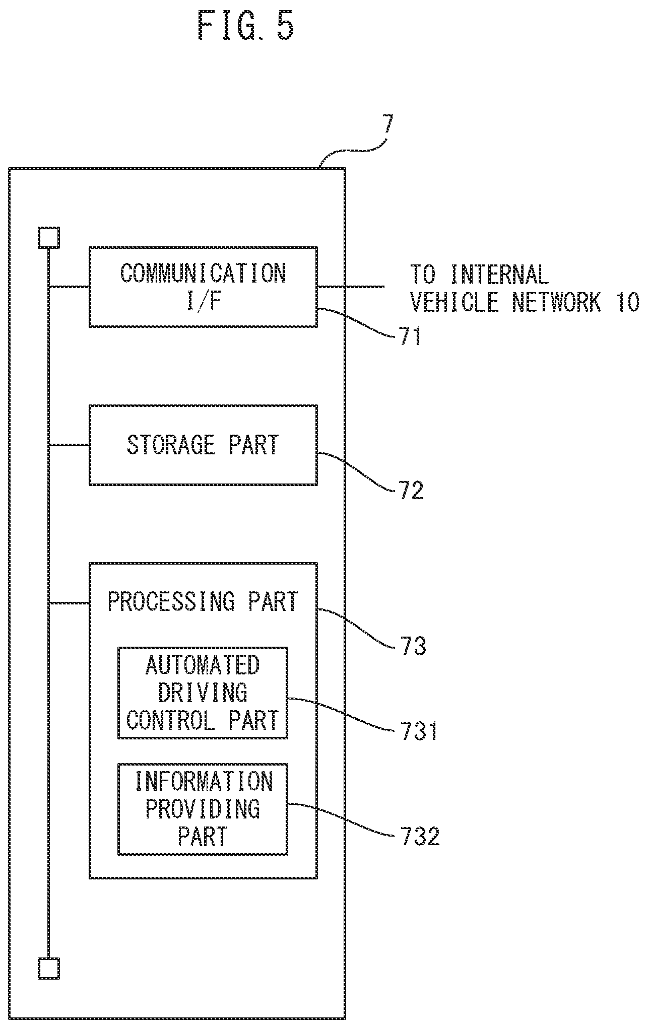 Patent US12304488 Figure 5 – Vehicle control device, information provision method, and non-transitory recording medium