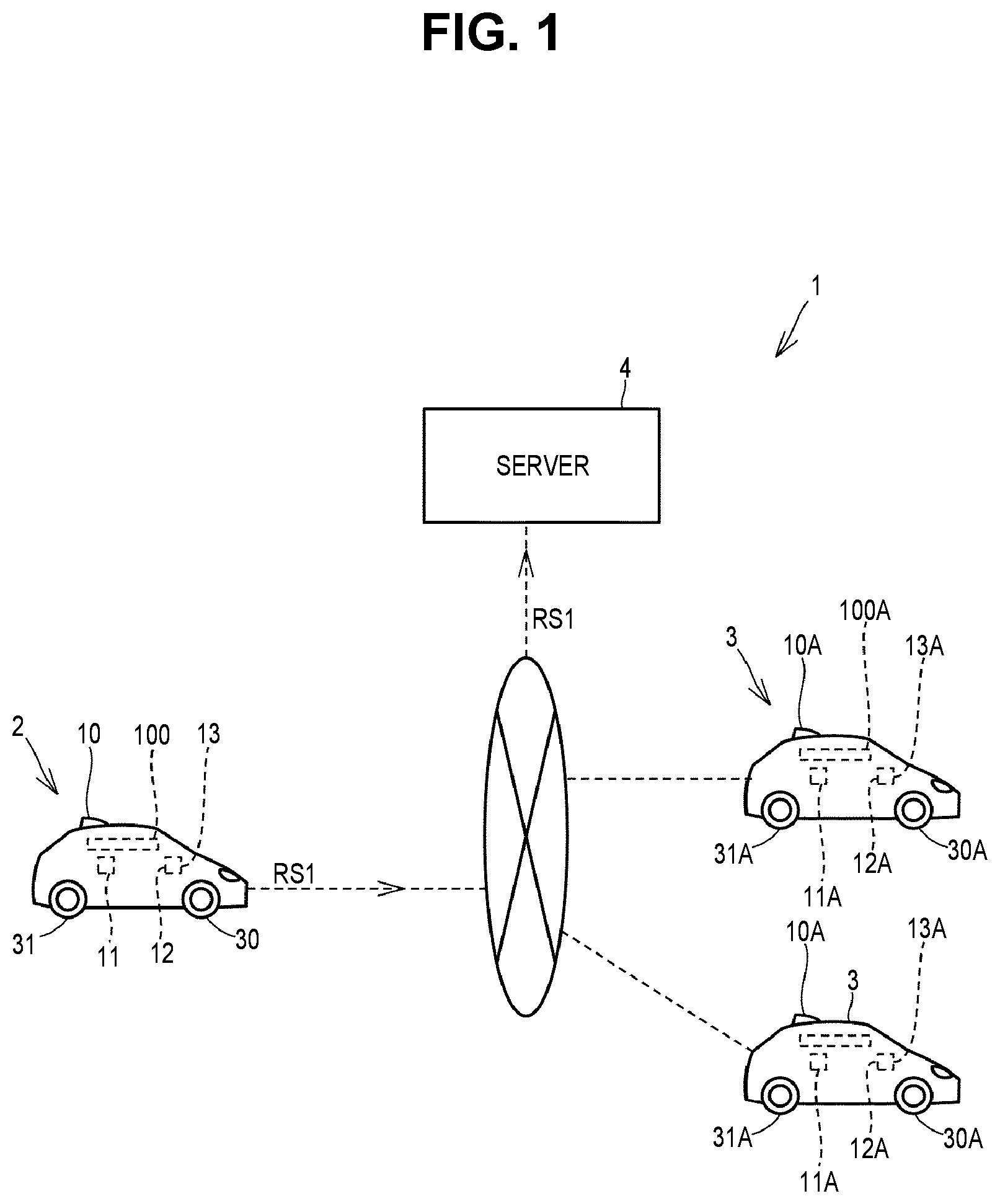 Patent US12304507 Figure 1 – Vehicle control device, vehicle, and vehicle system