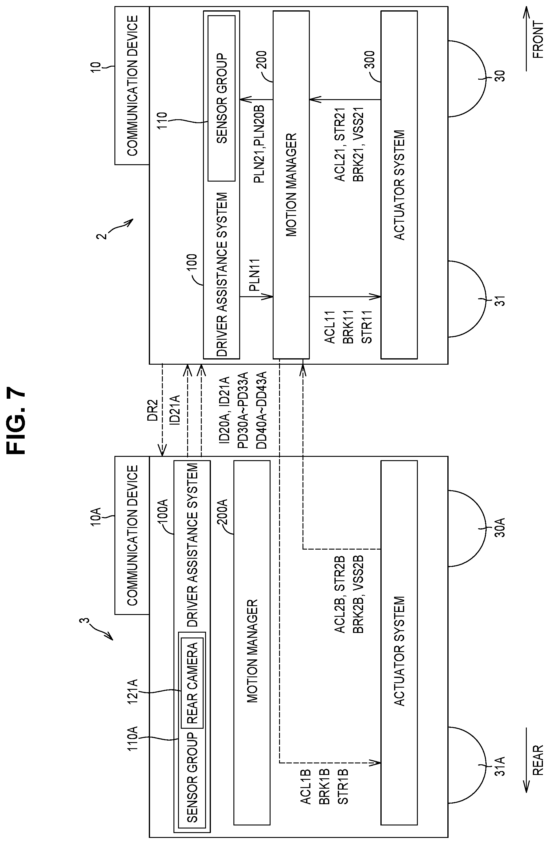 Patent US12304507 Figure 7 – Vehicle control device, vehicle, and vehicle system