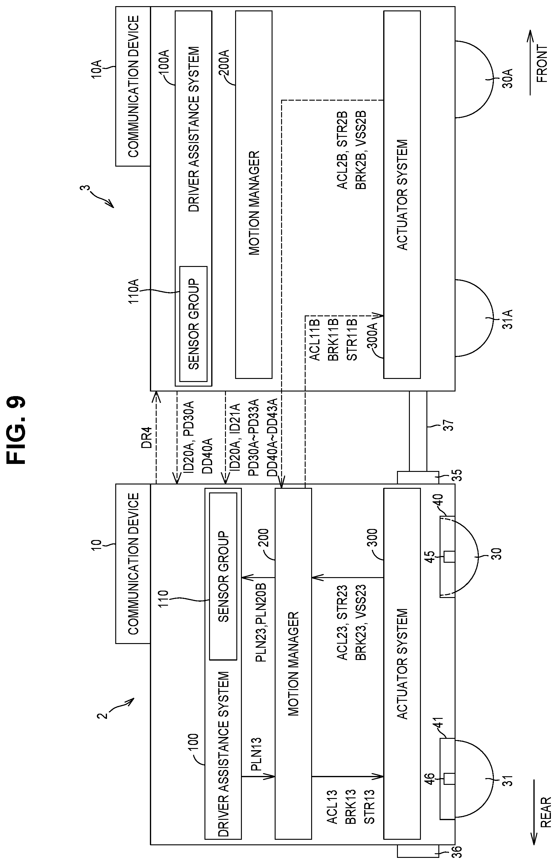 Patent US12304507 Figure 9 – Vehicle control device, vehicle, and vehicle system