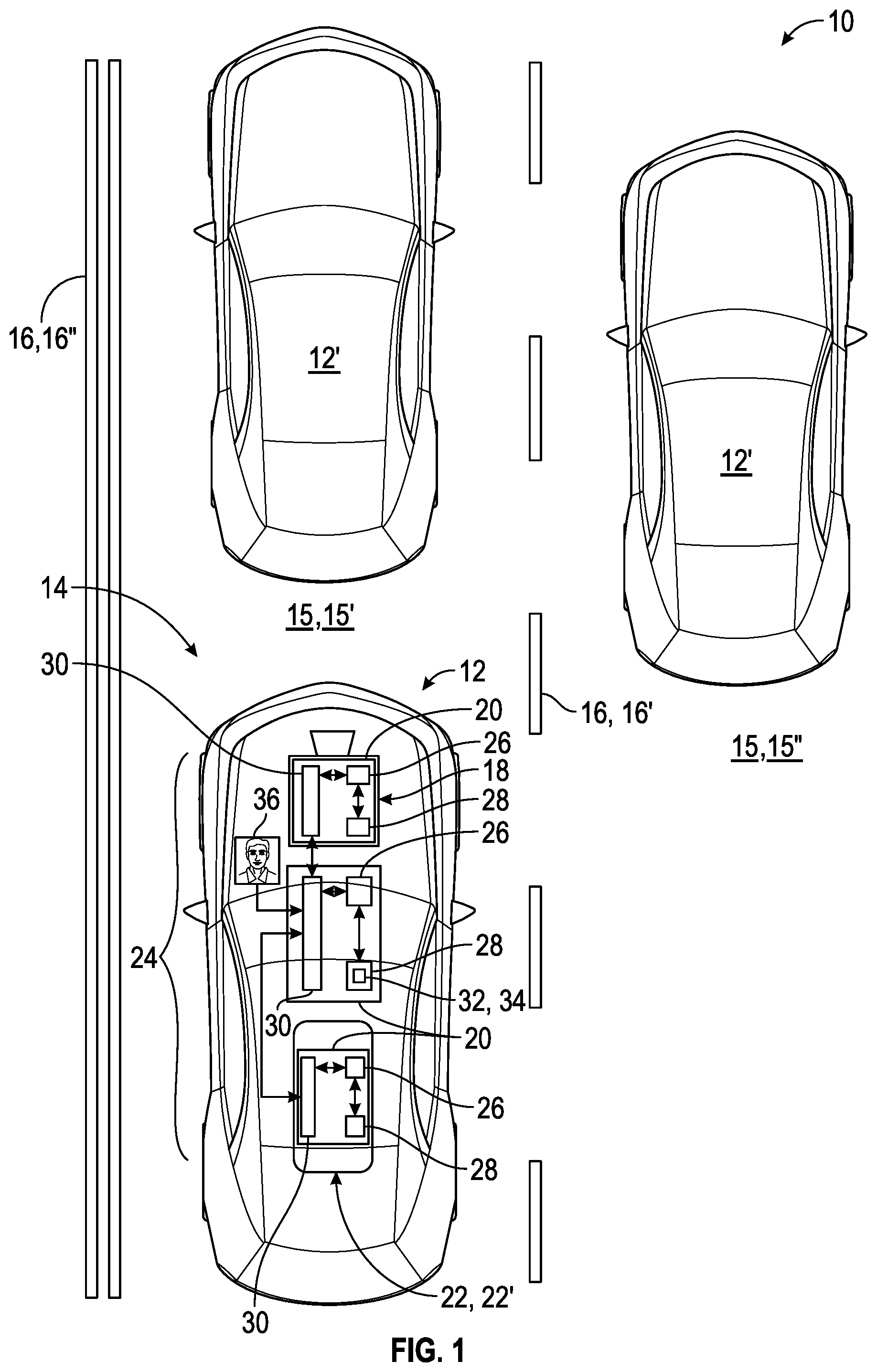 Patent US12304514 Figure 1 – Method for following a lead vehicle without vehicle-to-vehicle communication