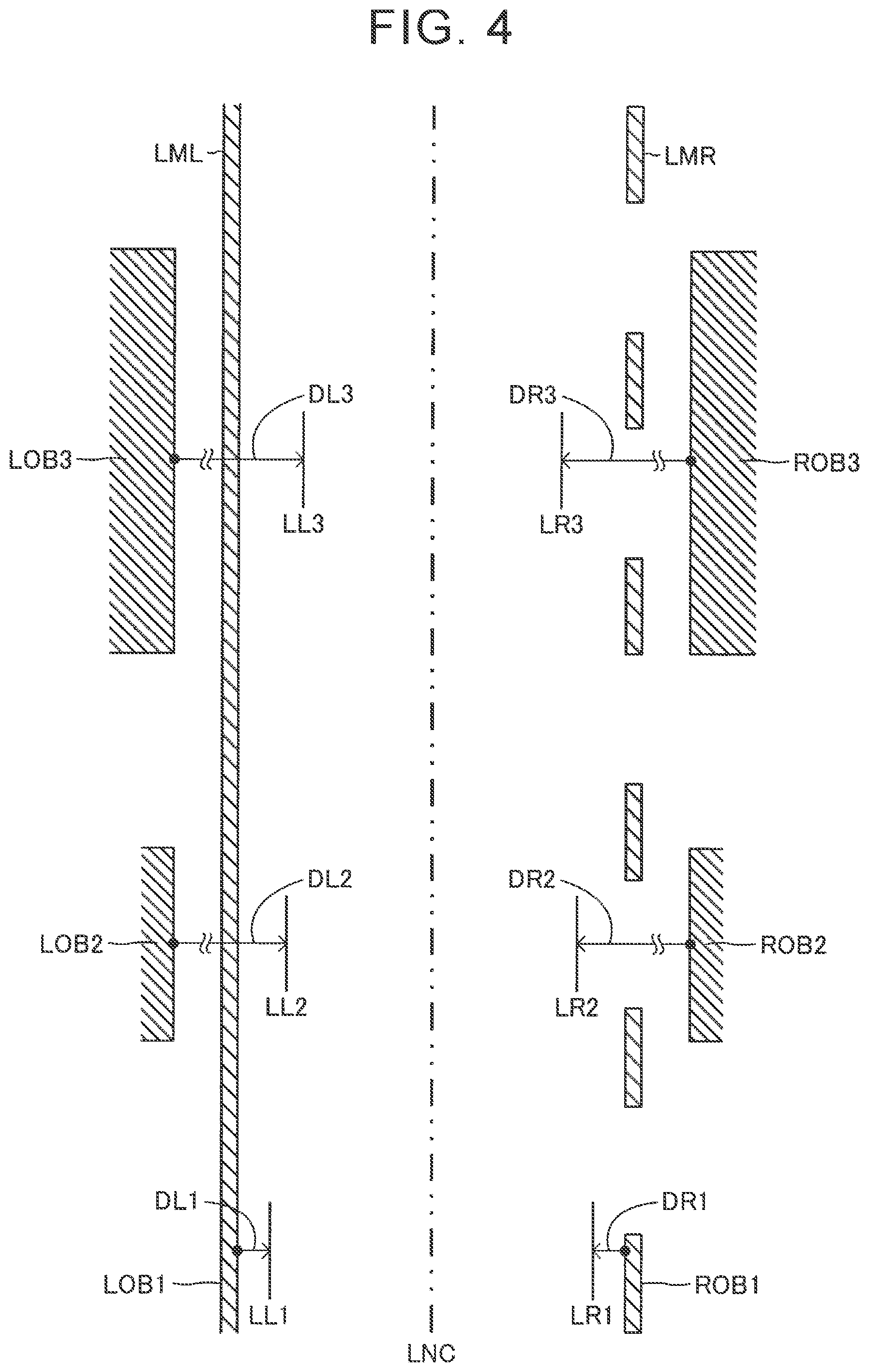 Patent US12304522 Figure 4 – Vehicle driving support device setting target traveling line