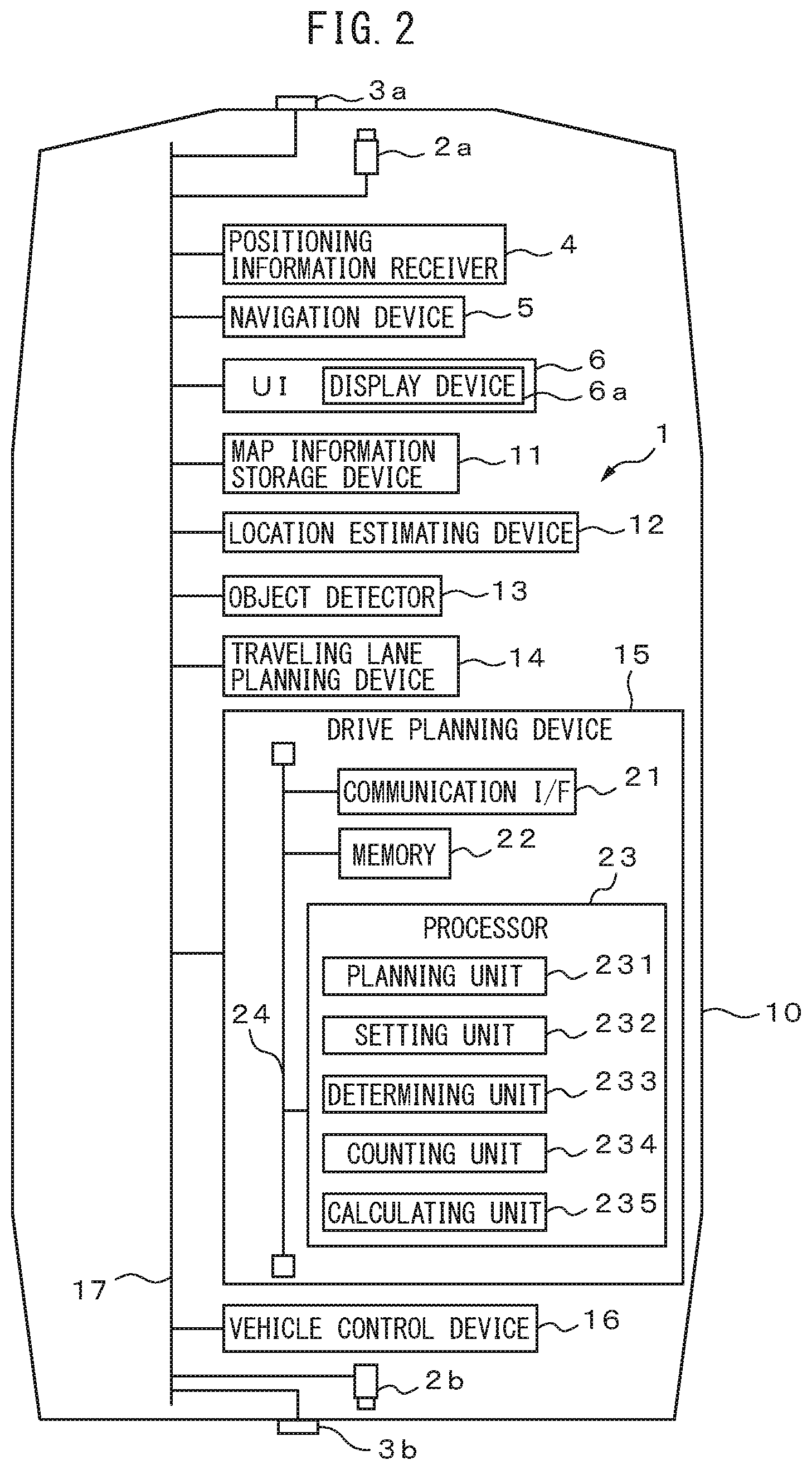Patent US12304525 Figure 2 – Vehicle control device, storage medium for storing computer program for vehicle control, and method for controlling vehicle