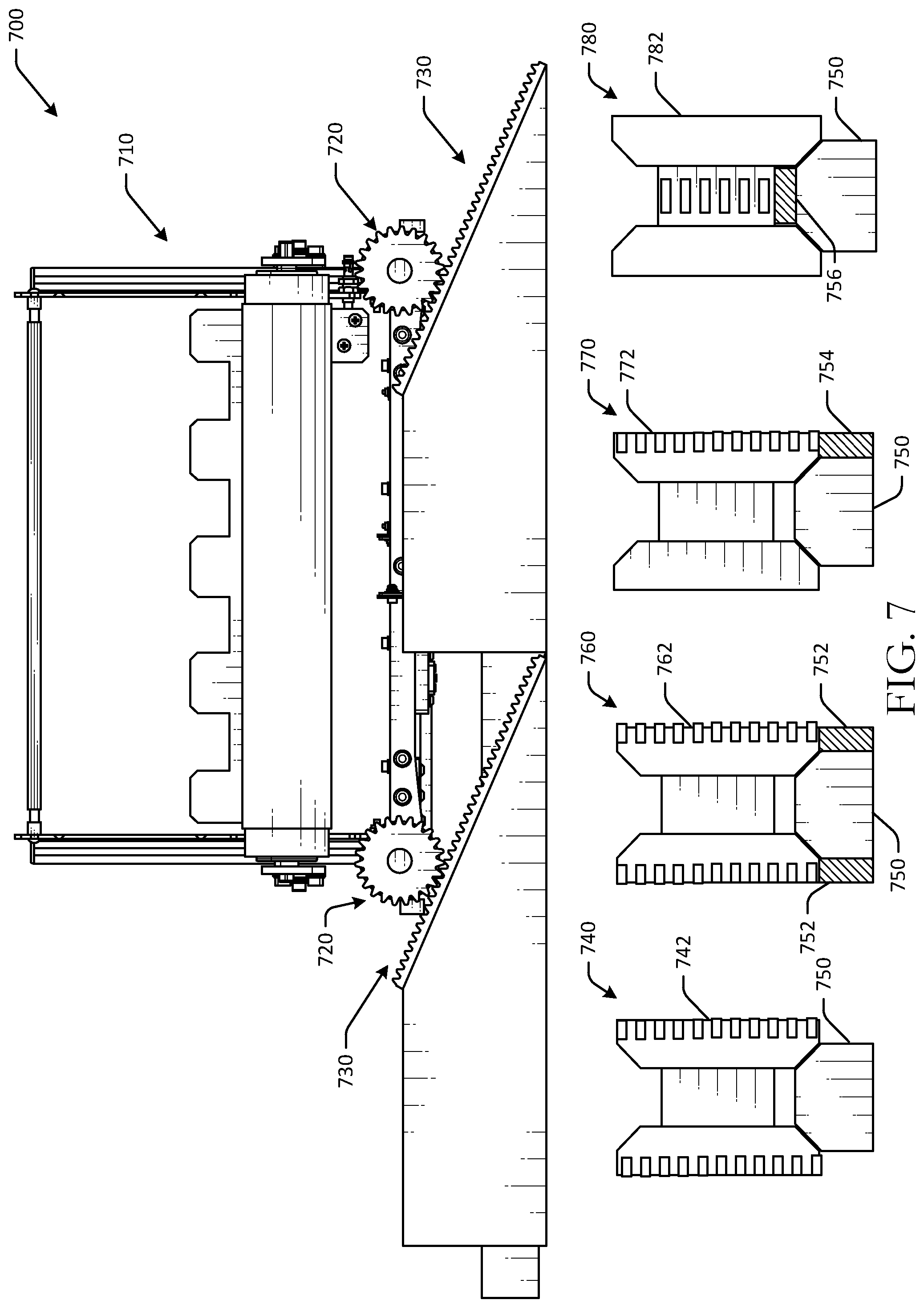 Patent US12304533 Figure 9 – Removal and replacement of container shuttles from rail tracks