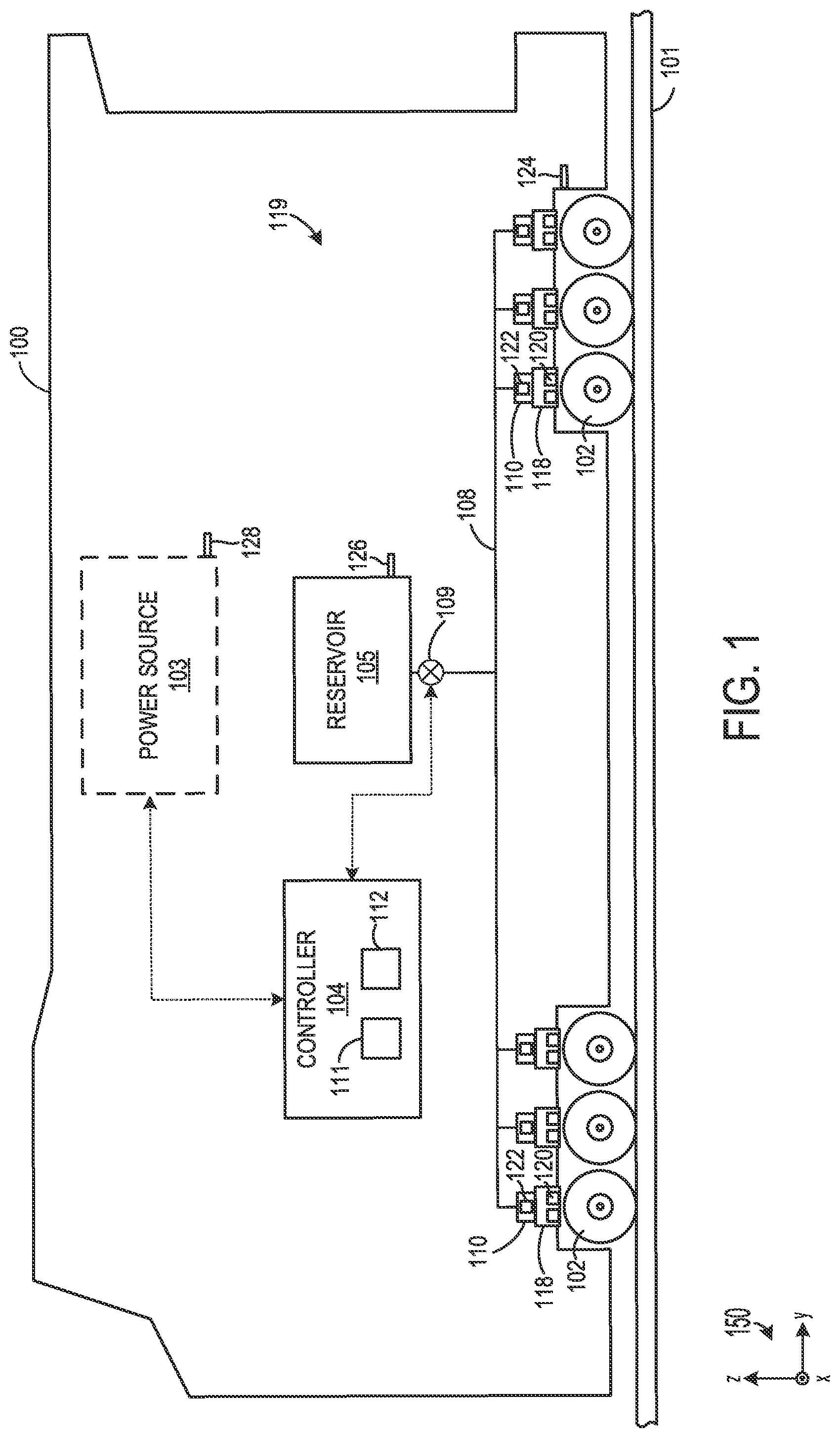 Patent US12304534 Figure 1 – Brake assembly and method for operation of said assembly
