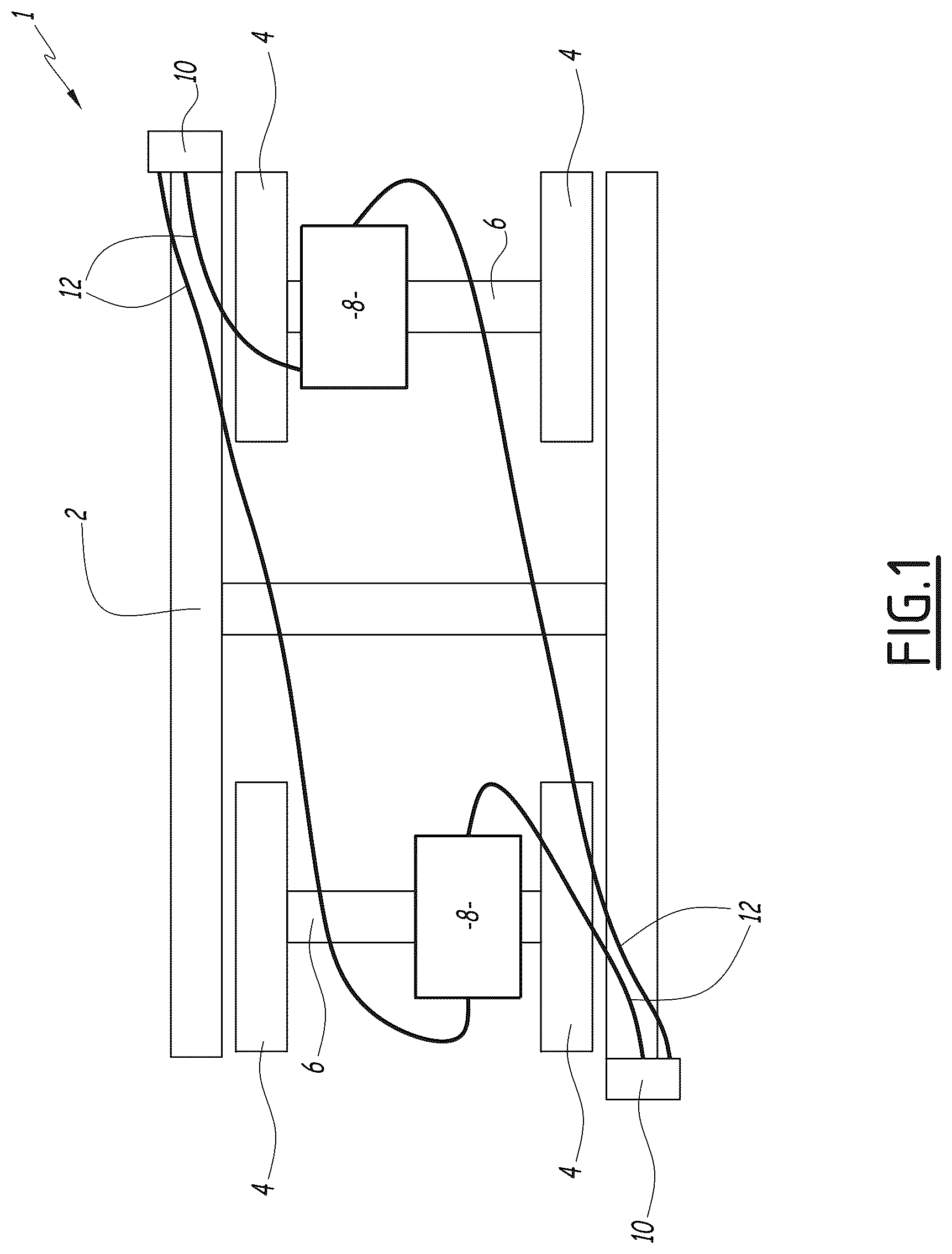 Patent US12304535 Figure 1 – Unlocking system, bogie comprising such a system and associated manufacturing method