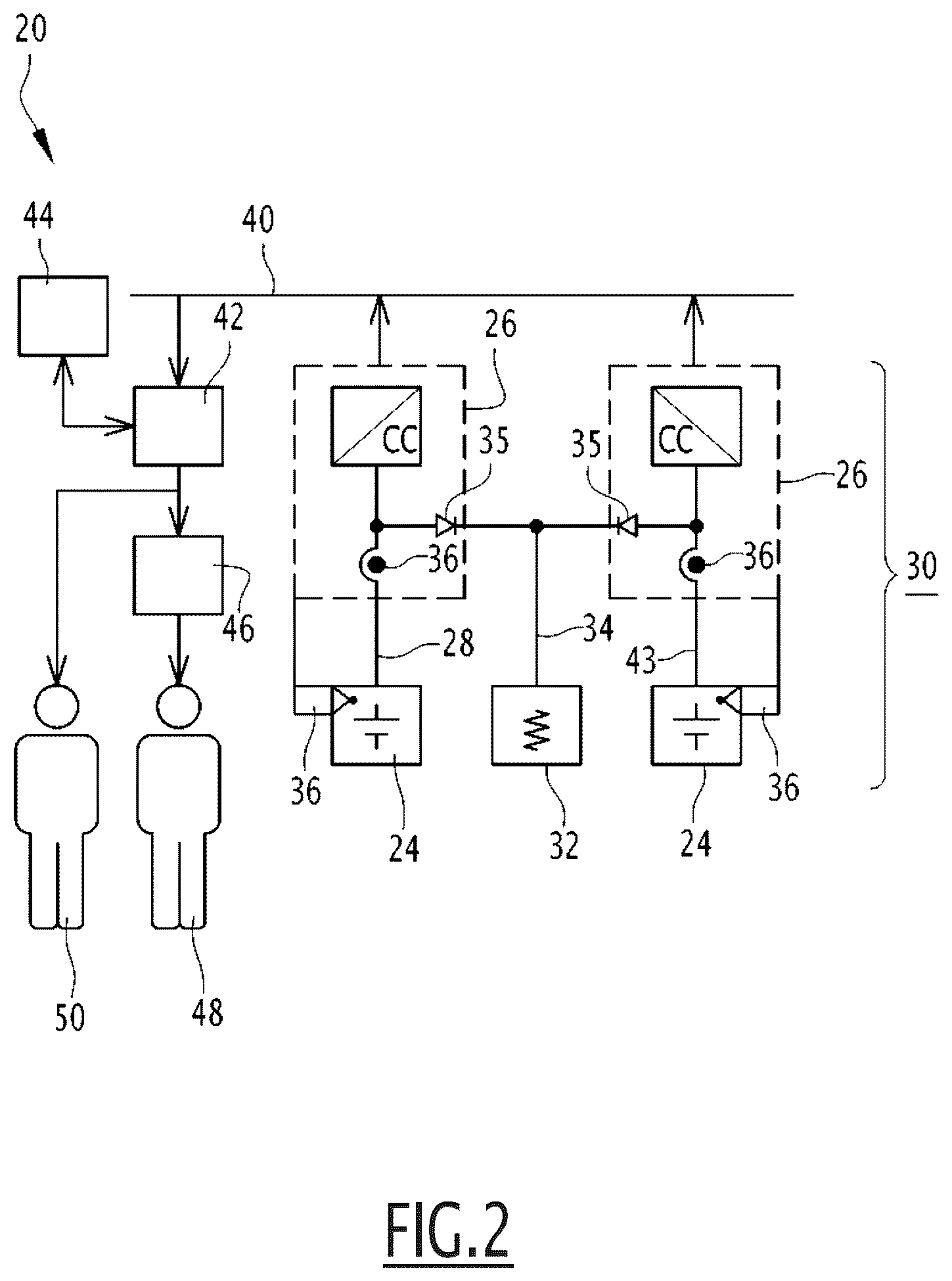 Patent US12304537 Figure 2 – Railway carriage with vehicle monitoring system and associated monitoring method