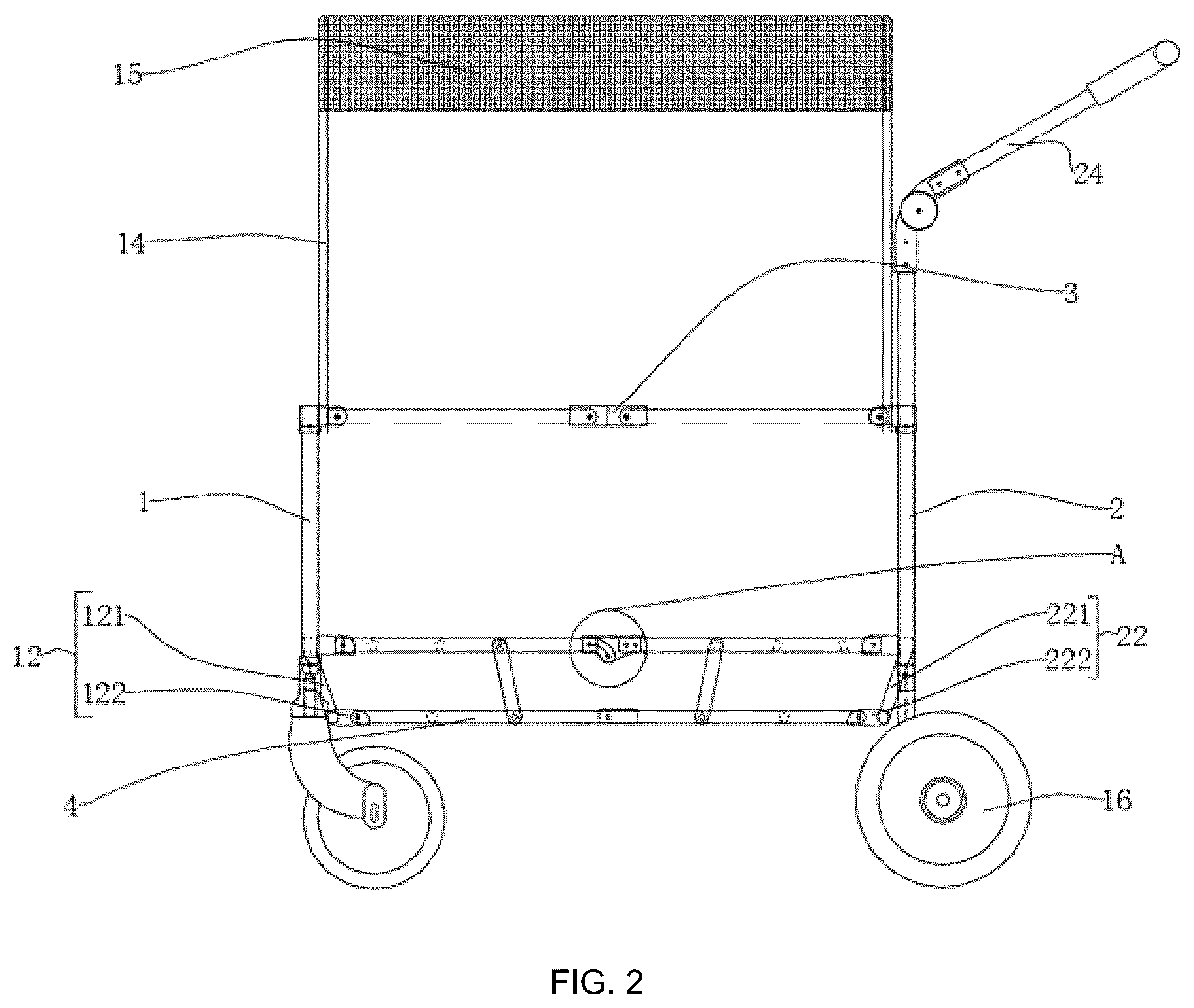 Patent US12304543 Figure 2 – Folding cart