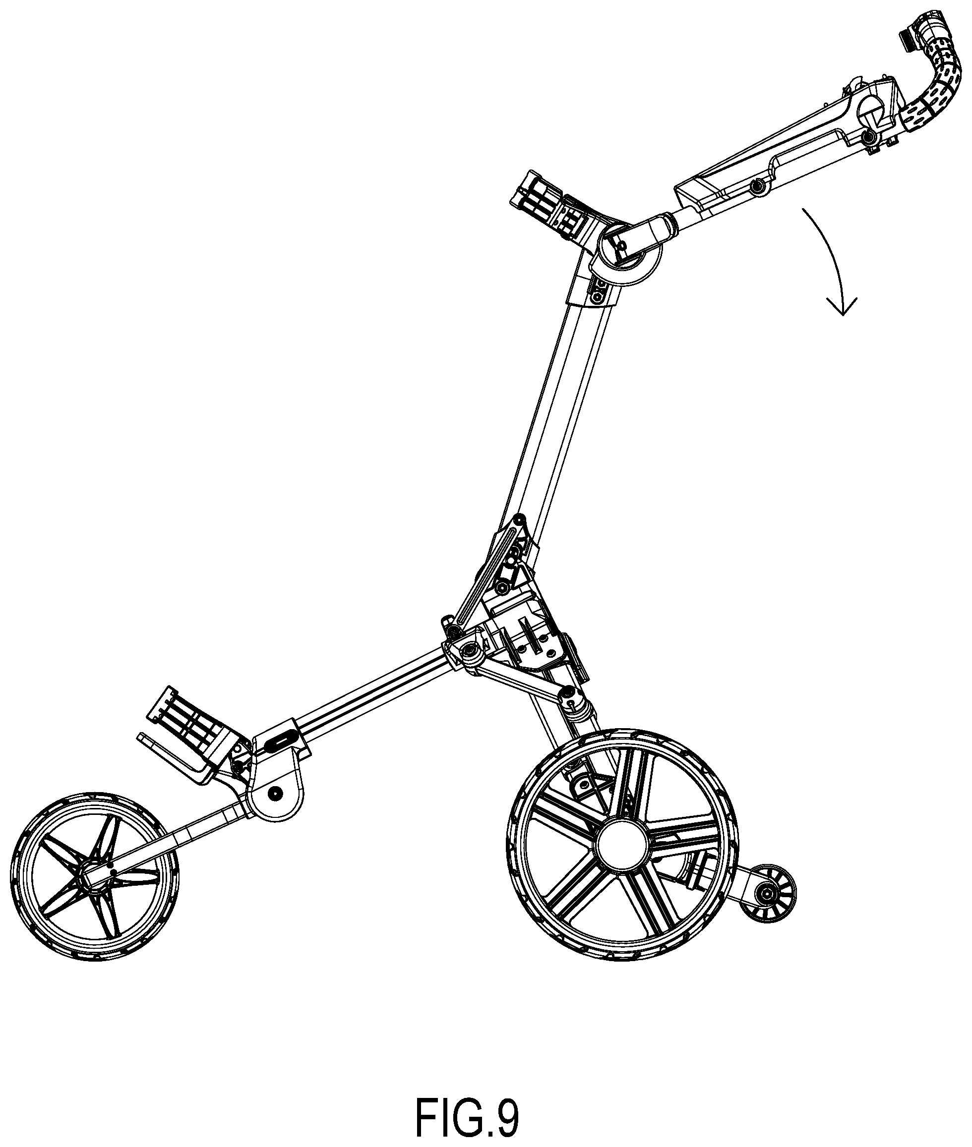 Patent US12304545 Figure 9 – Electric golf trolley