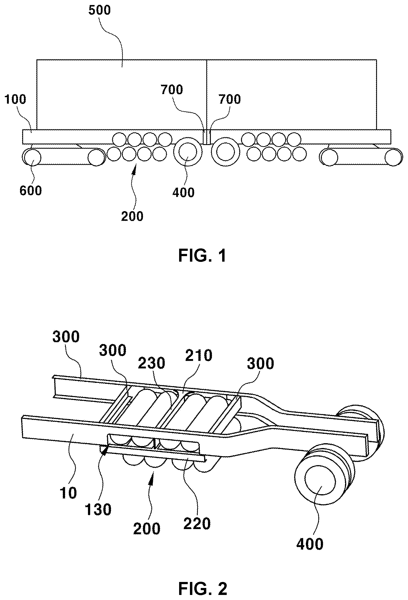 Patent US12304561 Figure 1 – Structure for mounting hydrogen storage tanks for vehicle