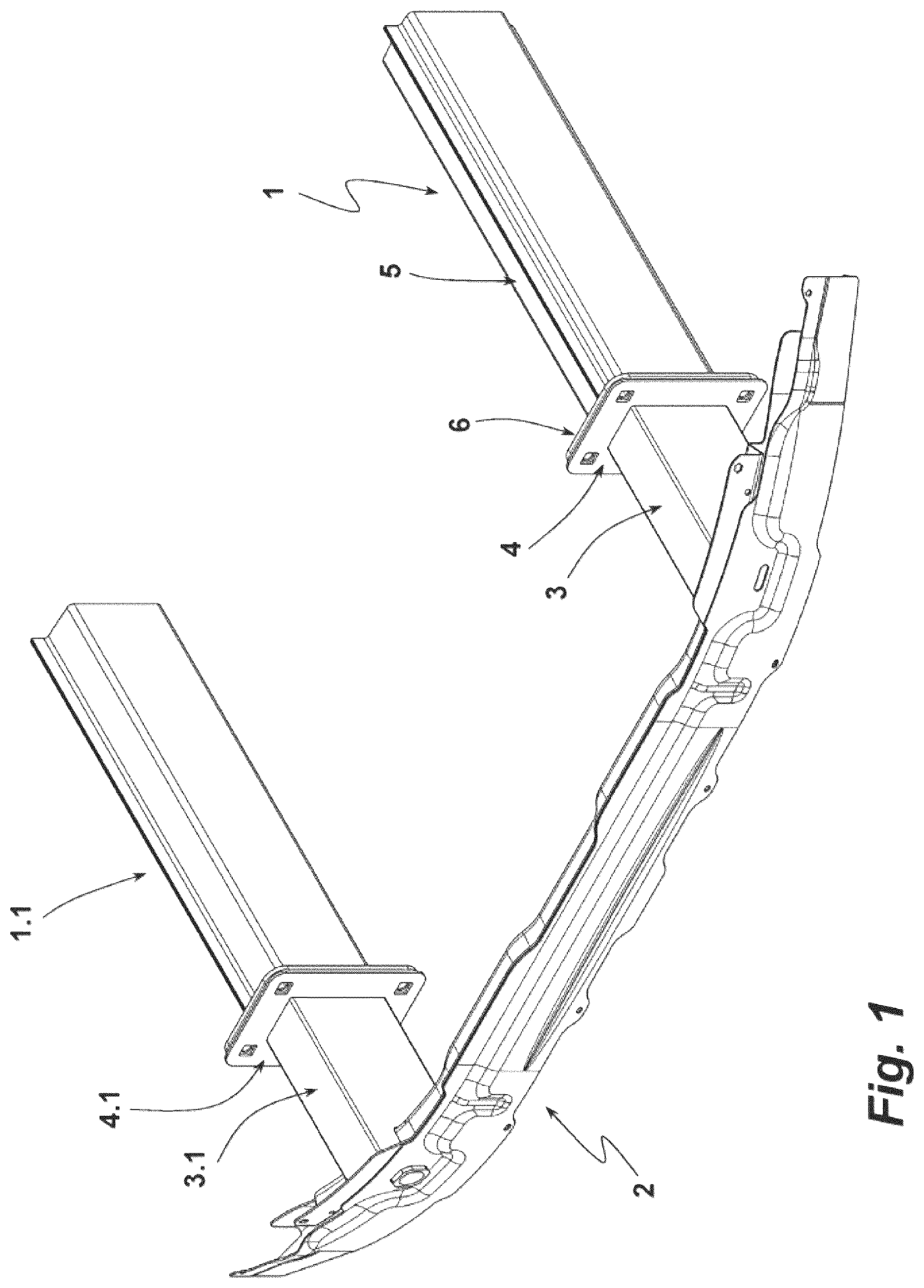 Patent US12304562 — Hollow chamber support assembly for a vehicle — Figure 1
