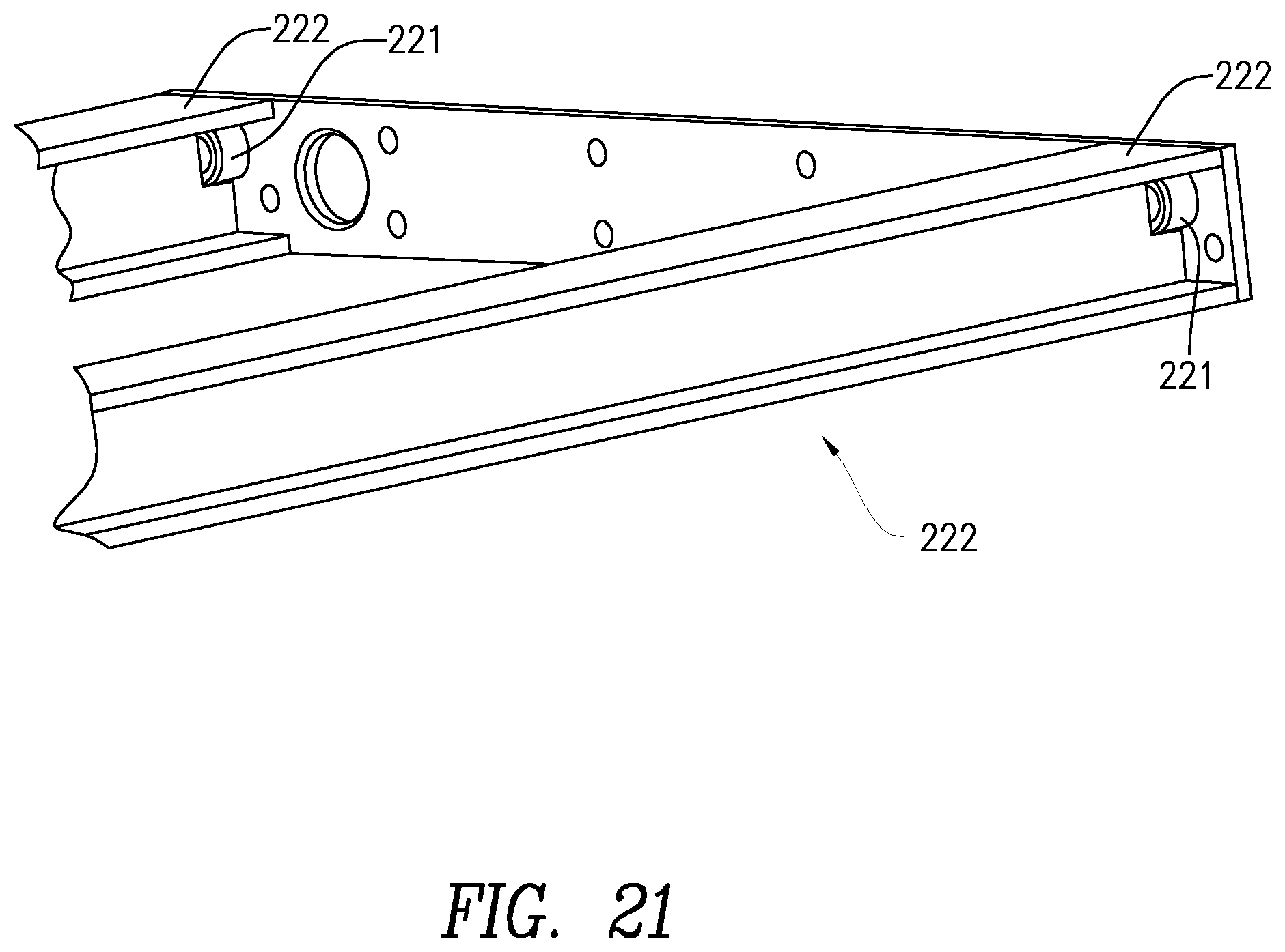 Patent US12304564 Figure 19 – Bolt-on front bolster for intermodal chassis