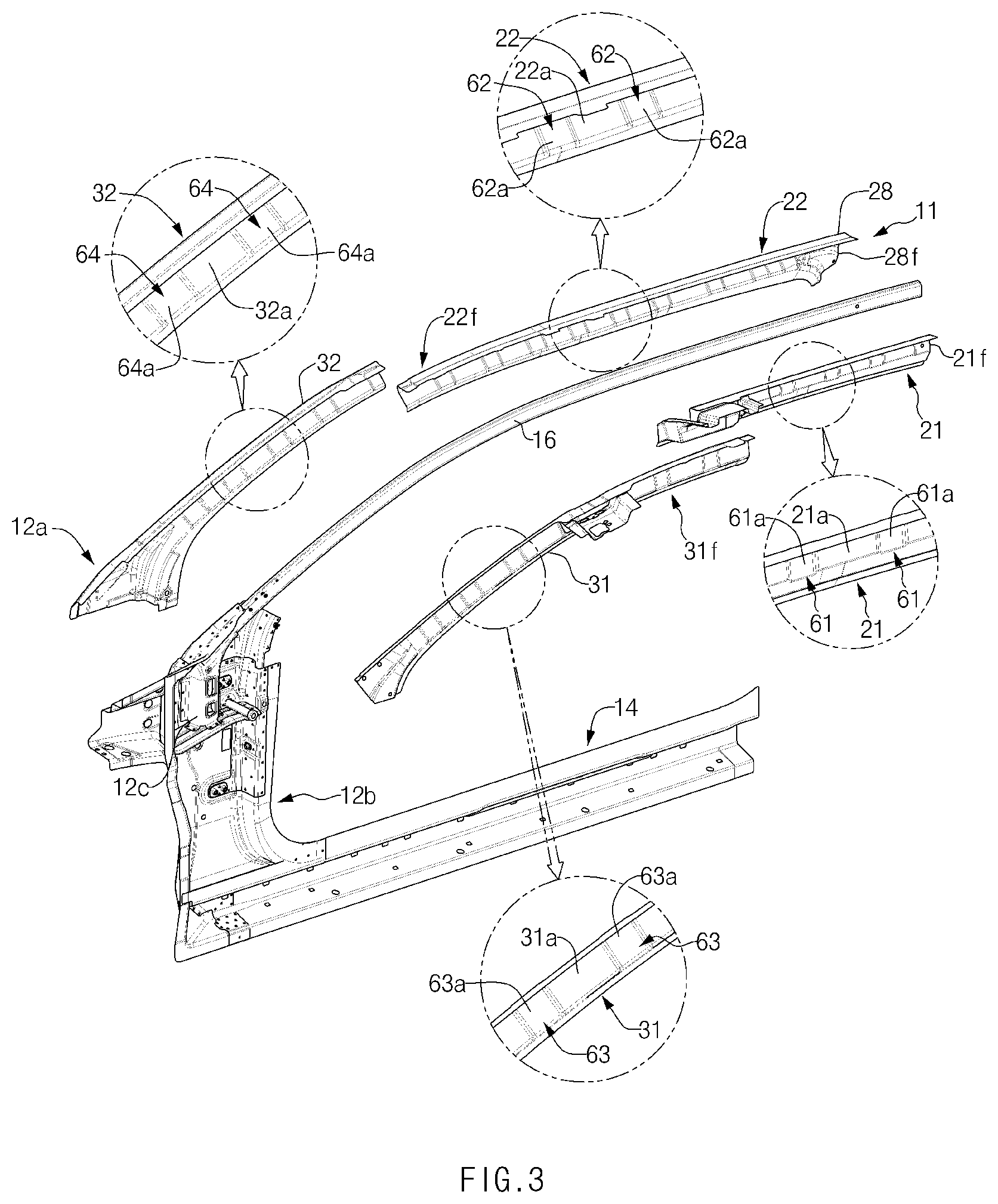 Patent US12304566 Figure 3 – Vehicle body structure