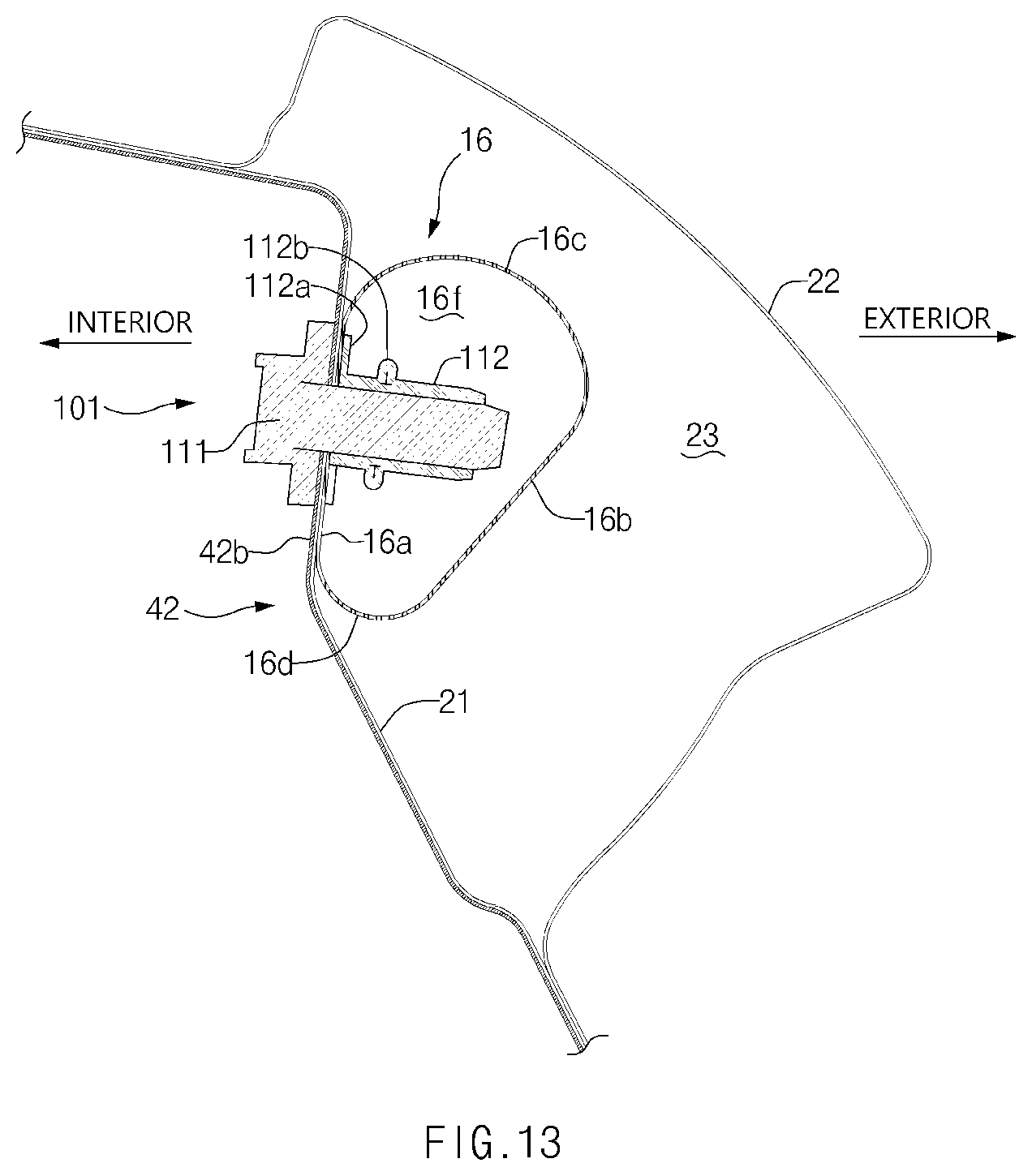Patent US12304566 Figure 13 – Vehicle body structure