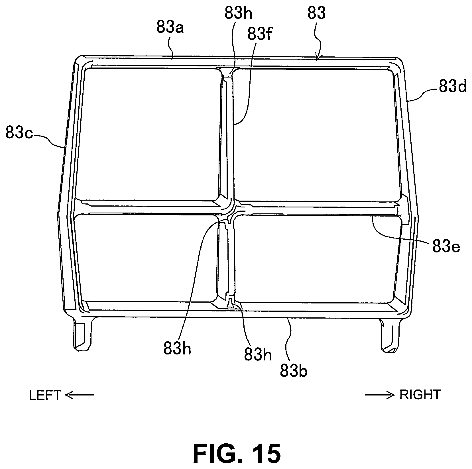 Patent US12304568 Figure 15 – Vehicle-body structure including a center frame with a downward tilt