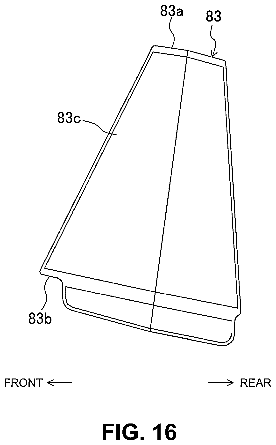 Patent US12304568 Figure 16 – Vehicle-body structure including a center frame with a downward tilt