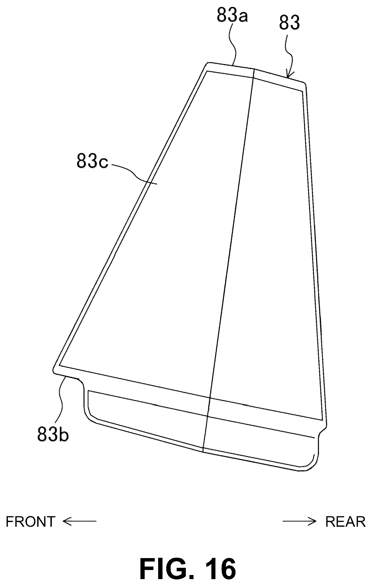 Patent US12304569 Figure 16 – Electric-vehicle-body structure having a center frame that is higher than a floor panel