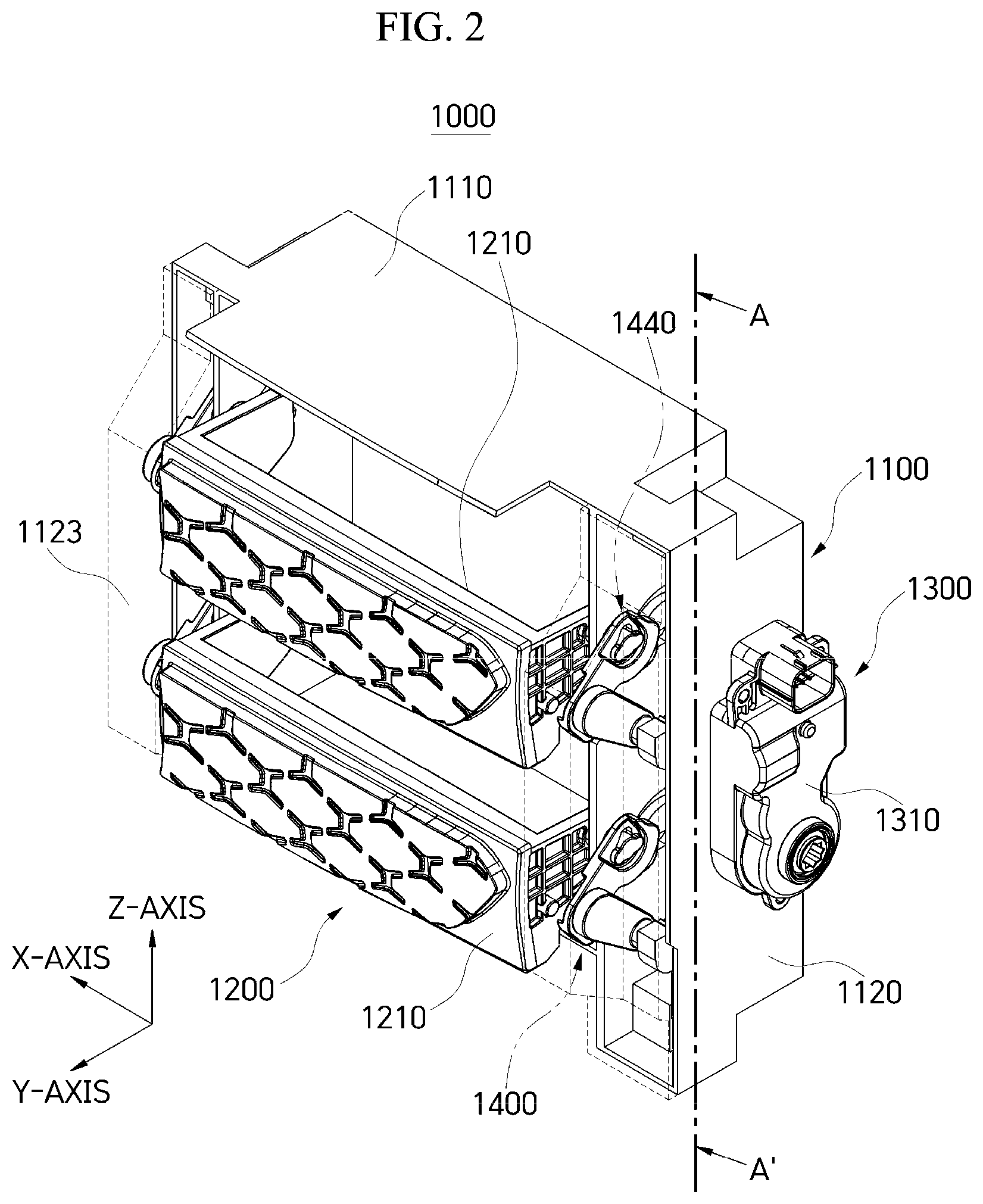 Patent US12304571 Figure 2 – Active air flap for vehicles