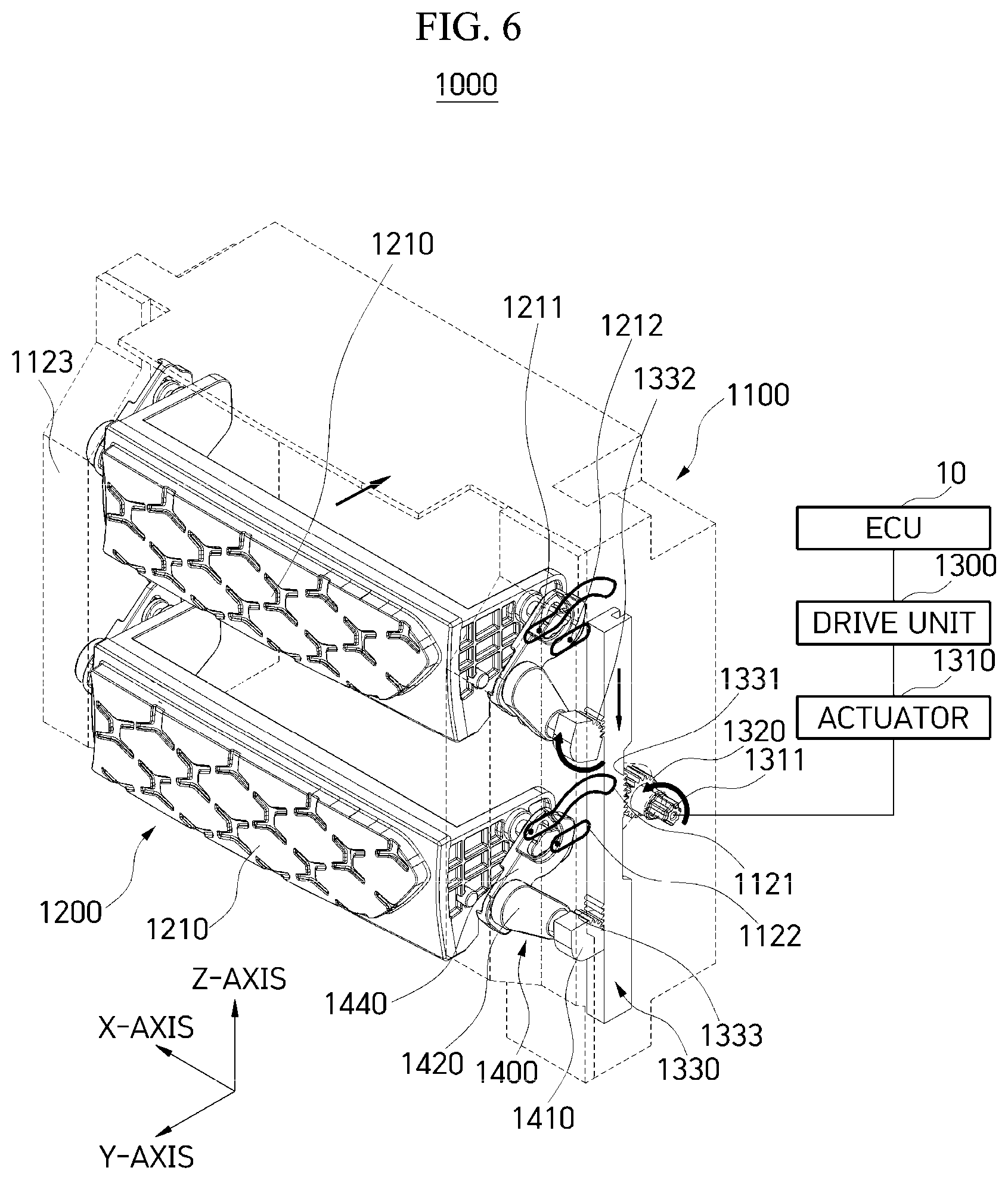 Patent US12304571 Figure 6 – Active air flap for vehicles