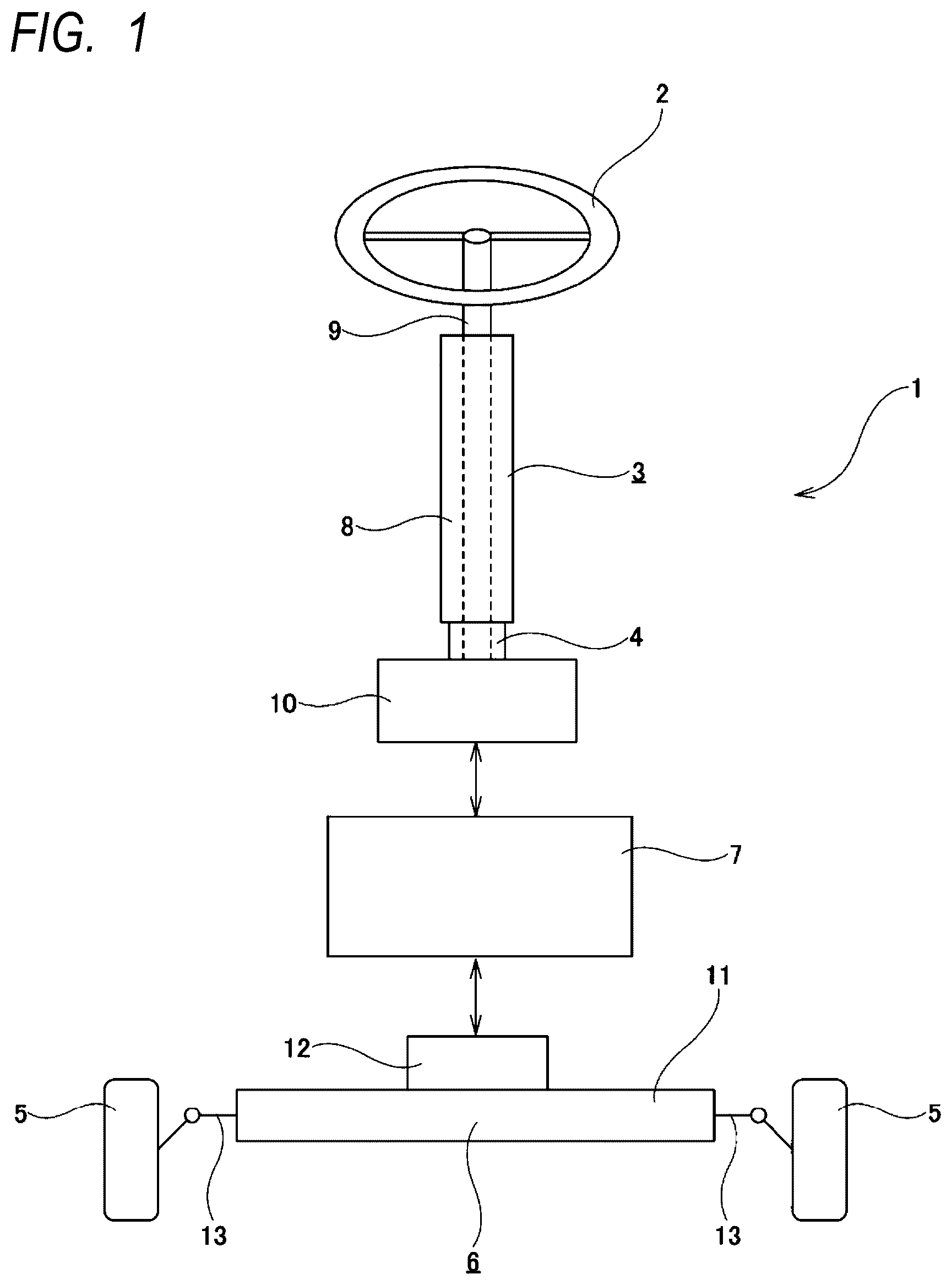Patent US12304574 Figure 1 – Rotation limiting device, and steering device