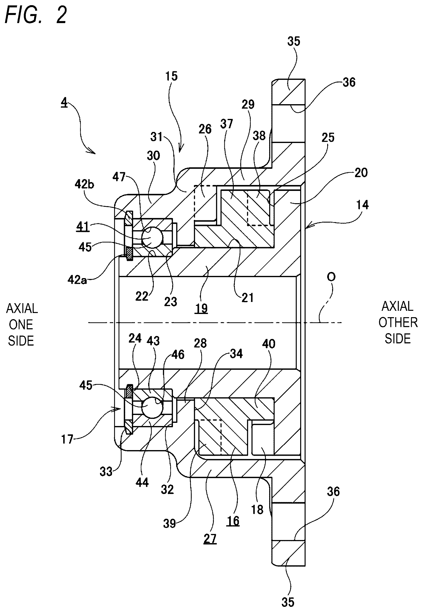 Patent US12304574 Figure 2 – Rotation limiting device, and steering device