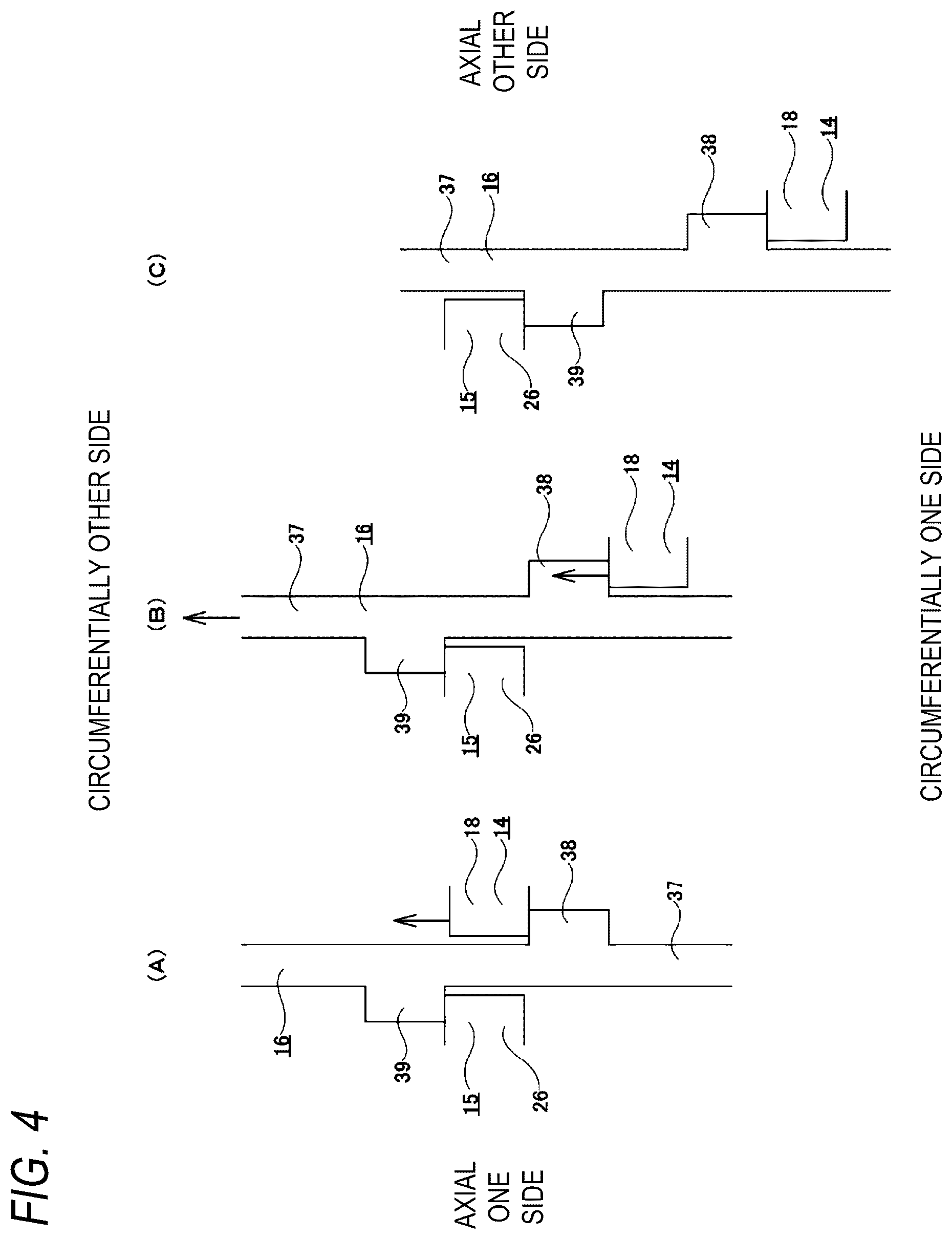 Patent US12304574 Figure 4 – Rotation limiting device, and steering device