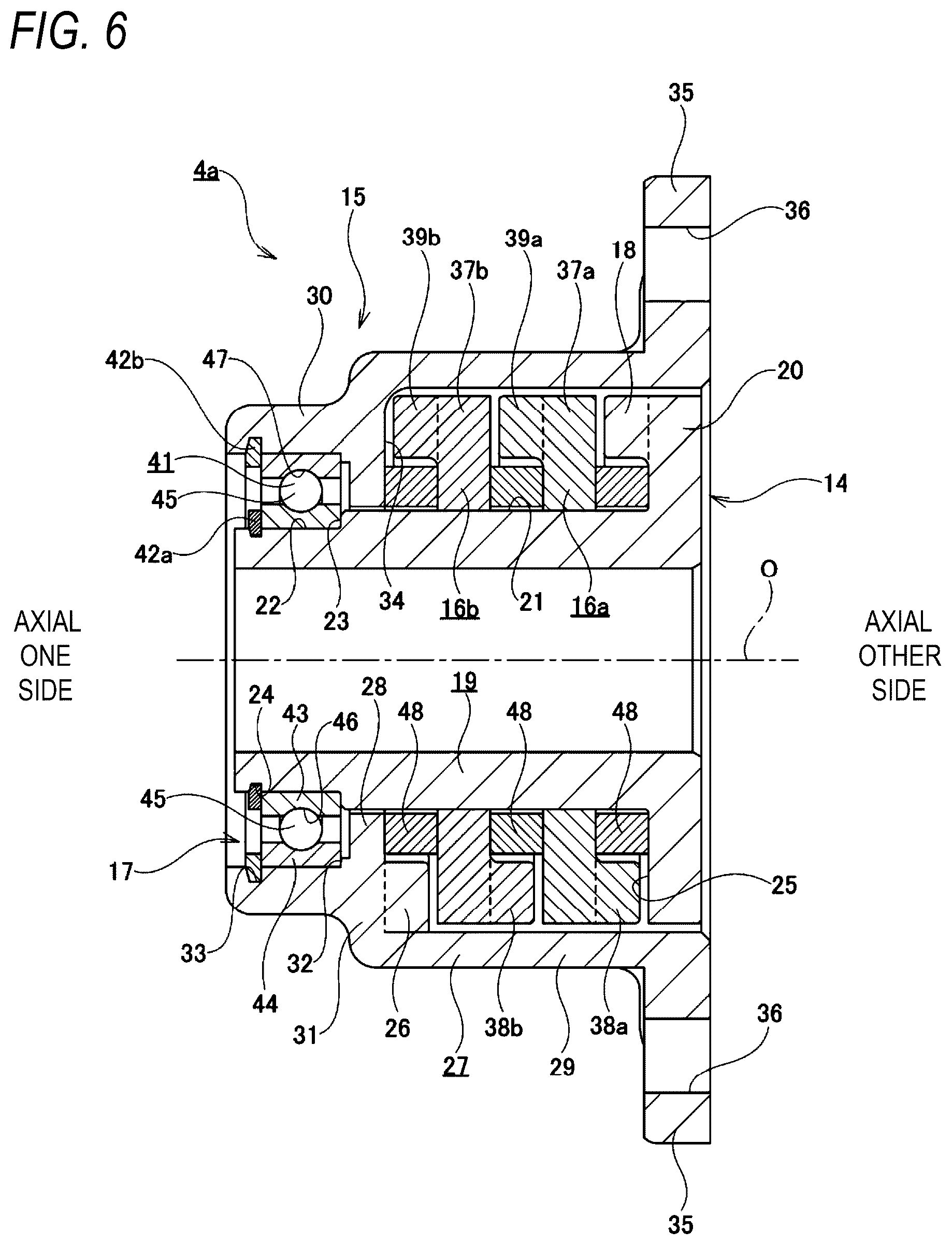 Patent US12304574 Figure 6 – Rotation limiting device, and steering device