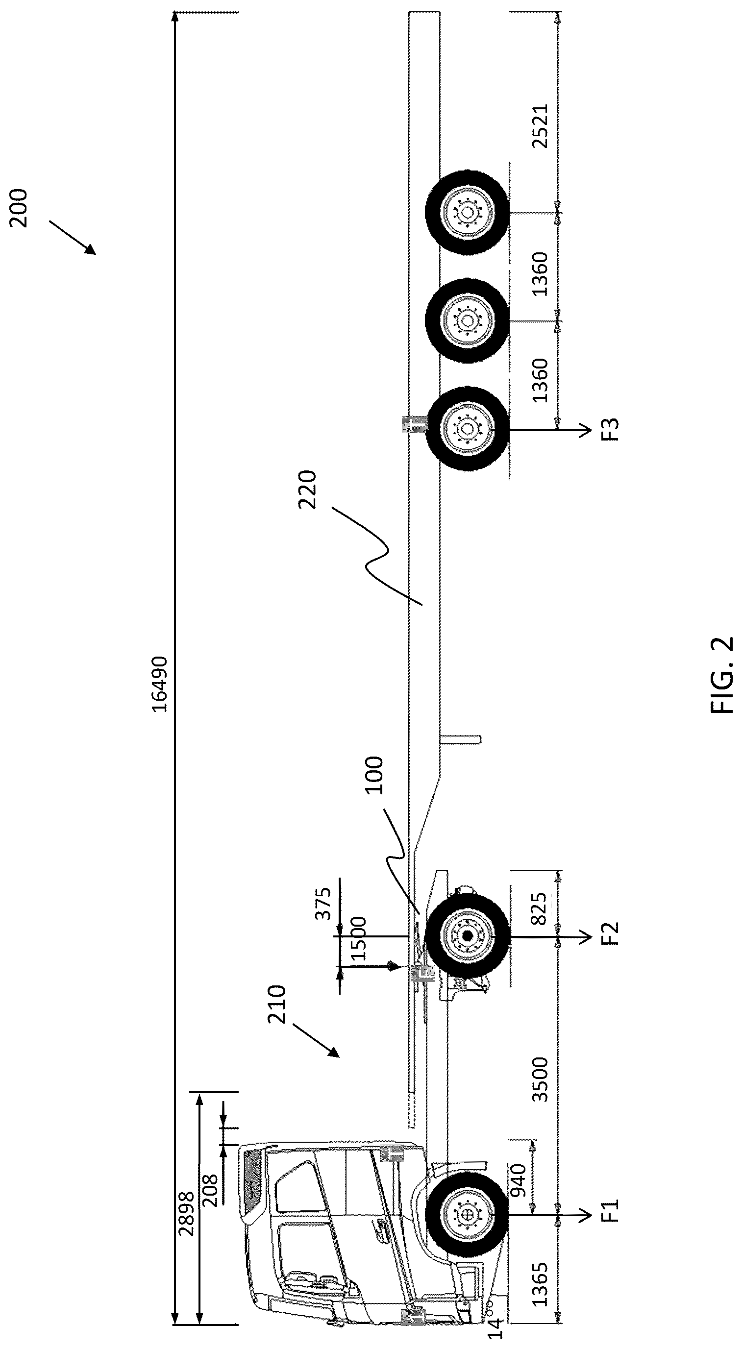Patent US12304578 Figure 2 – Fifth wheel control arrangements for articulated vehicles