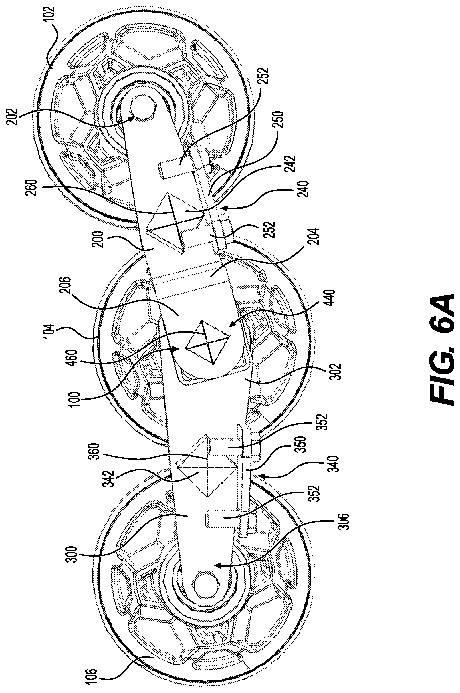 Patent US12304579 Figure 6 – Support structure for connecting a plurality of support wheel assemblies to a frame member of a track system and track system having the same