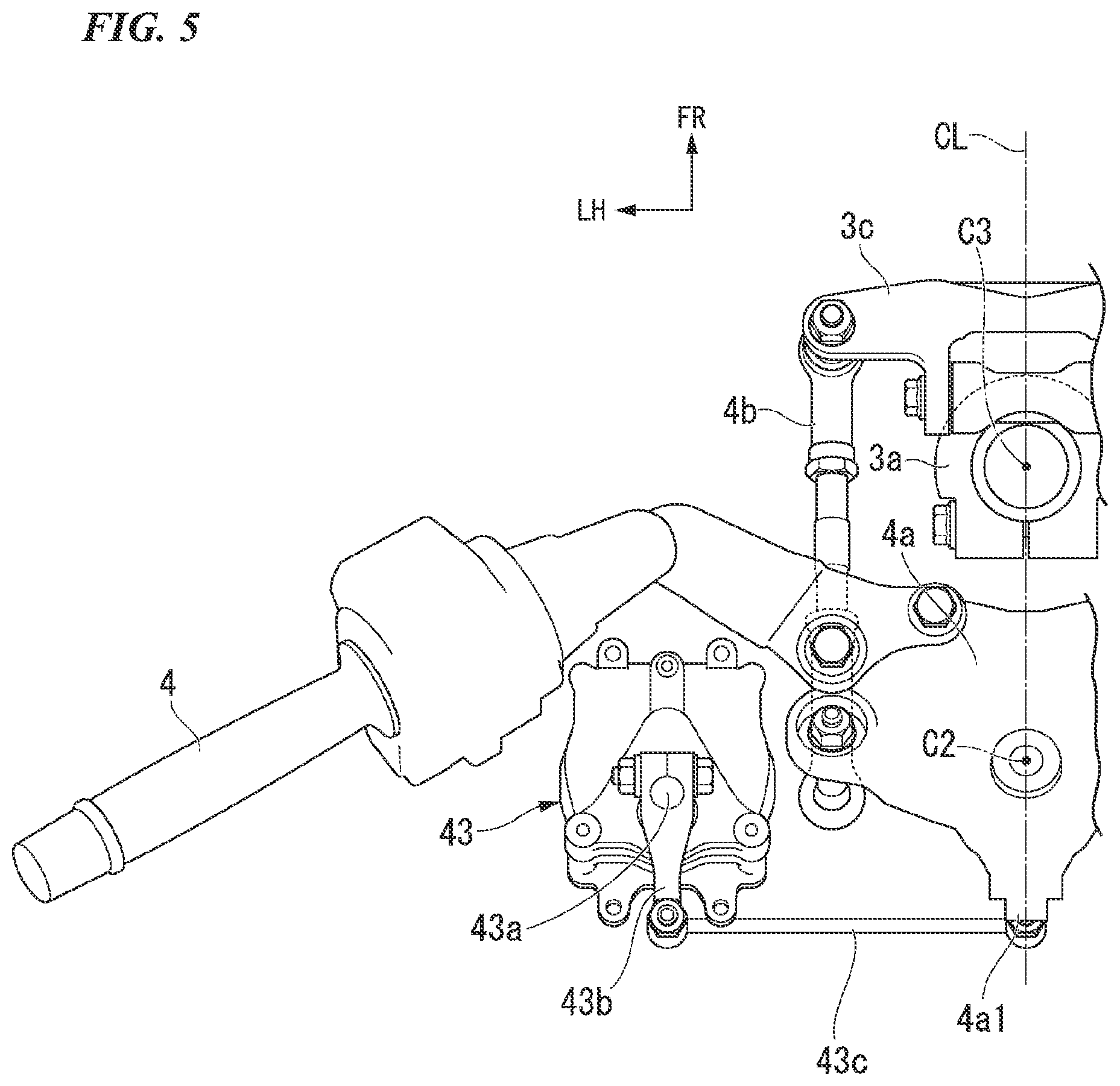 Patent US12304581 Figure 5 – Saddle-riding vehicle