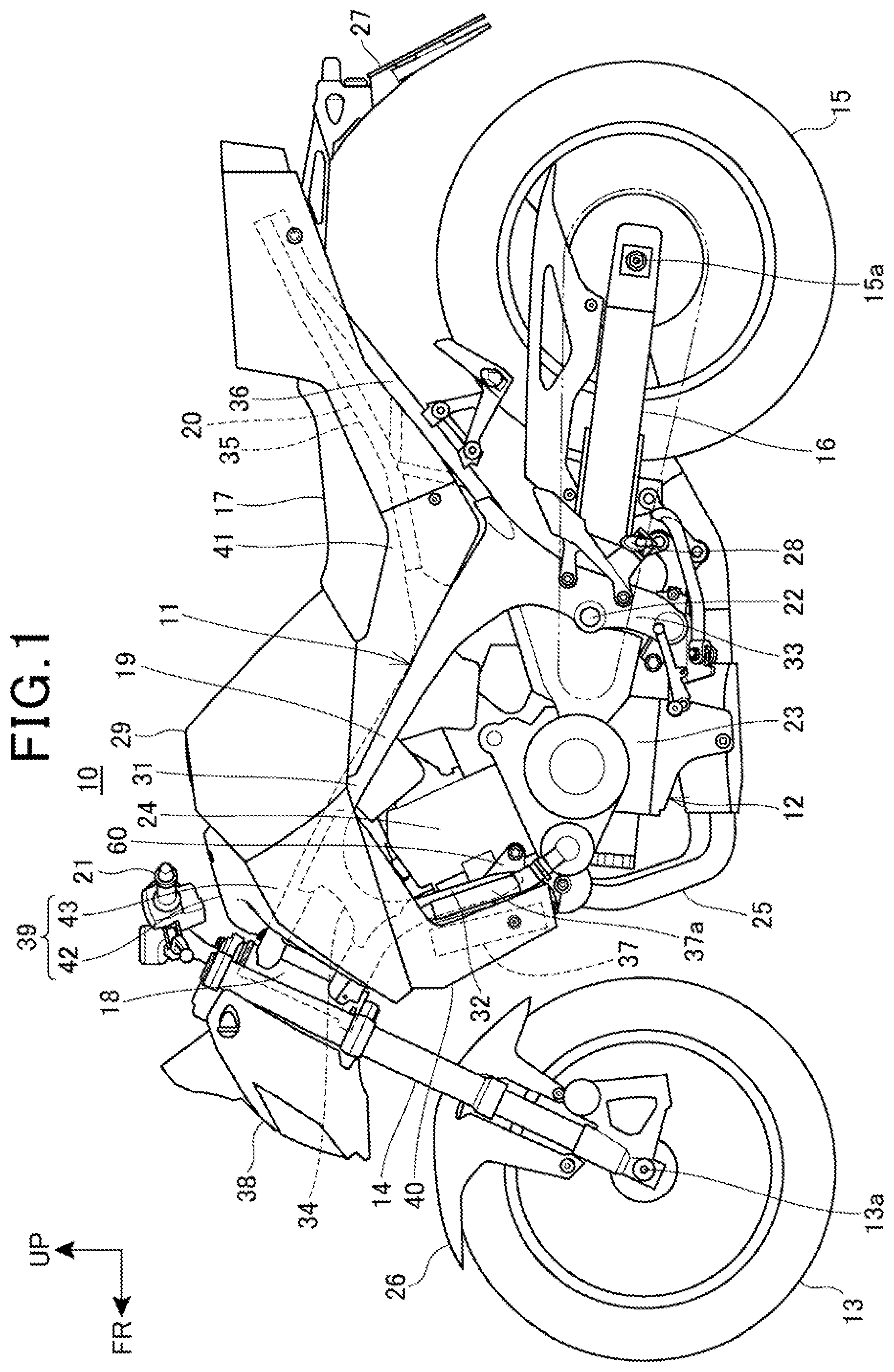 Patent US12304582 — Saddle-ride vehicle — Figure 1