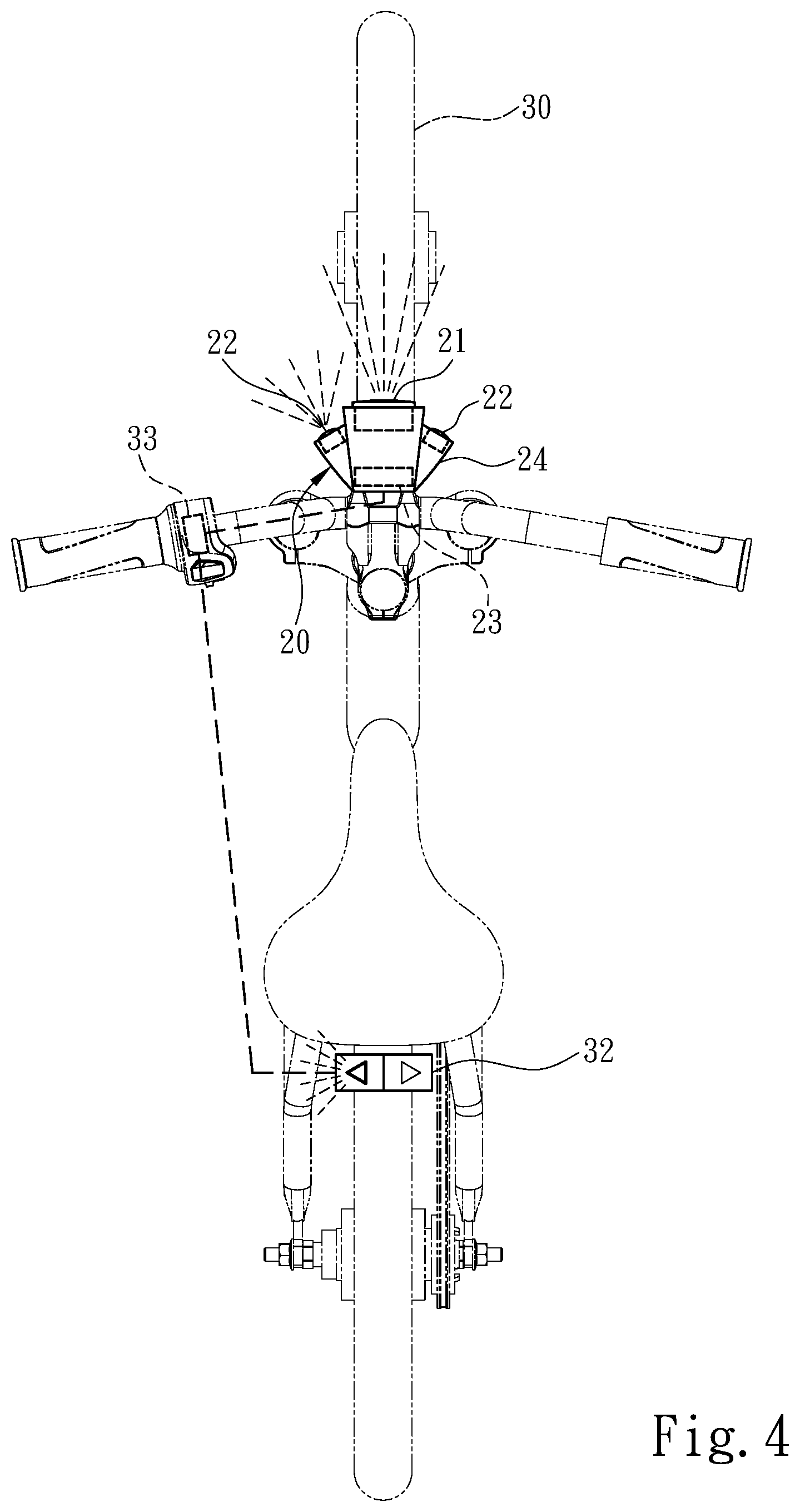 Patent US12304586 Figure 3 – Bicycle headlight system
