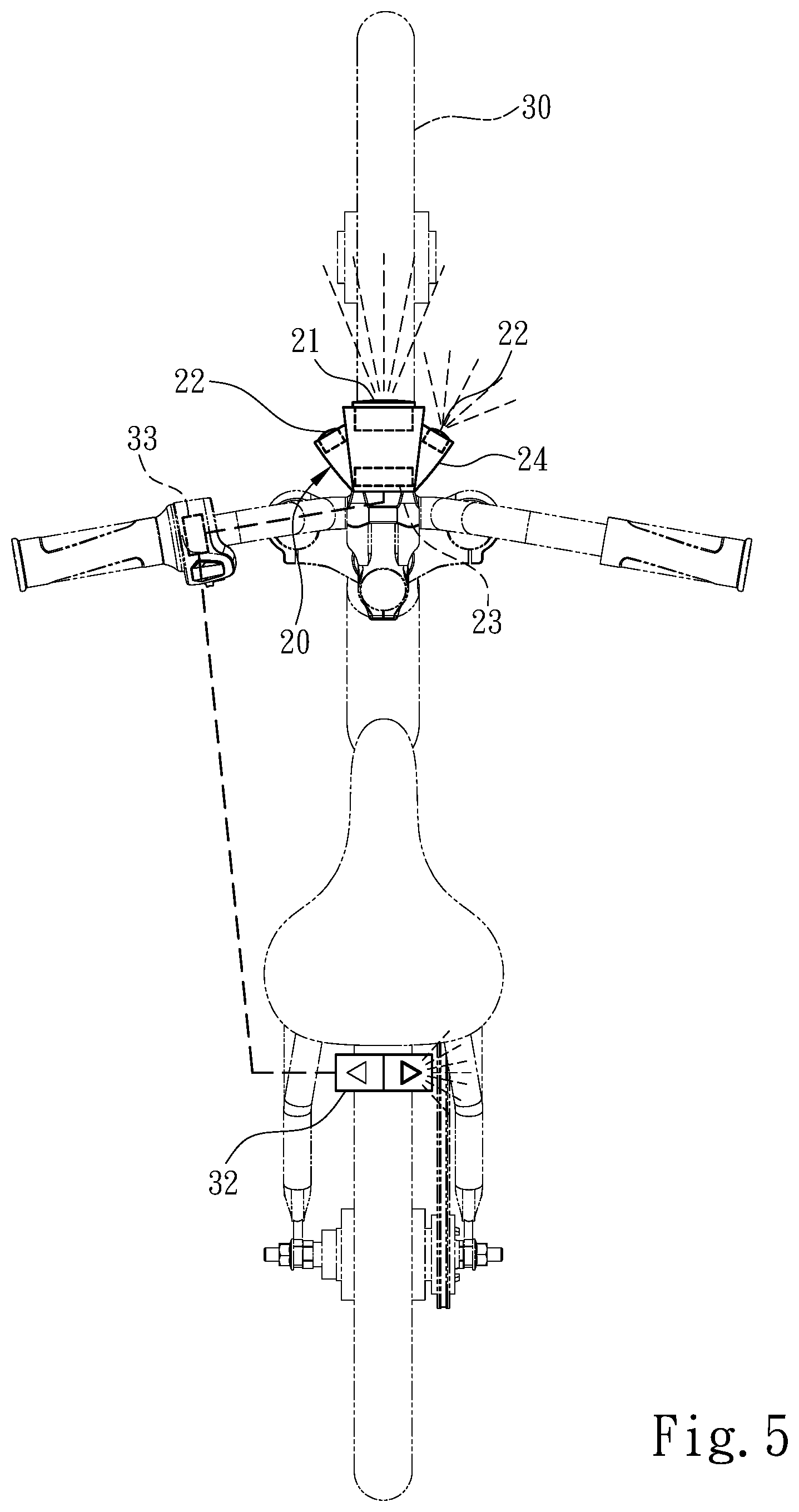 Patent US12304586 Figure 4 – Bicycle headlight system