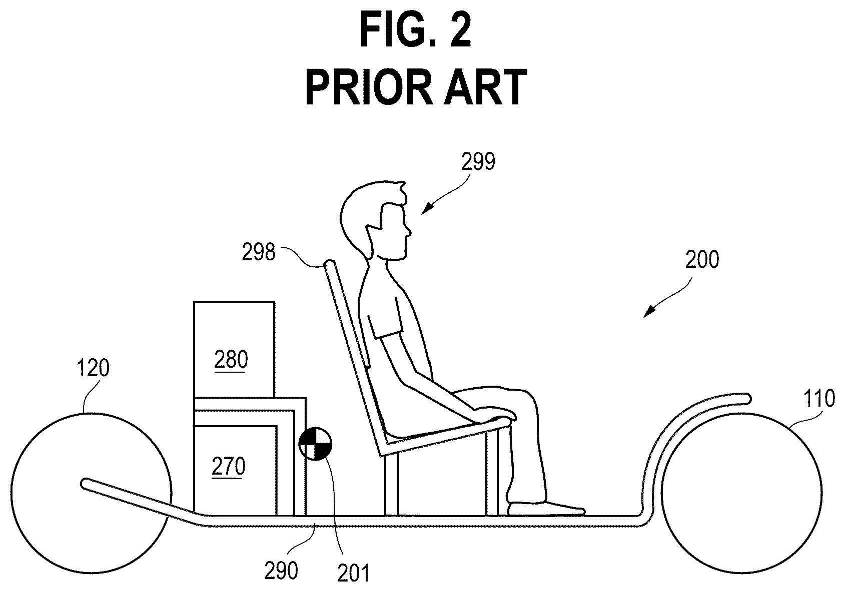 Patent US12304587 Figure 2 – Self-stabilizing vehicle