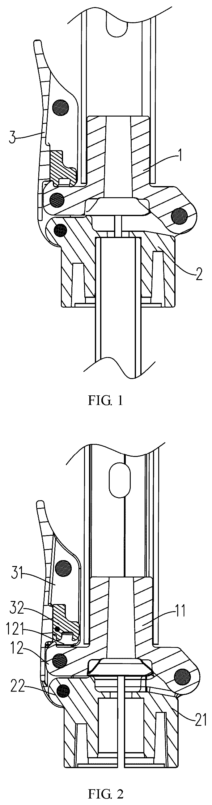 Patent US12304588 Figure 1 – Folding device and scooter