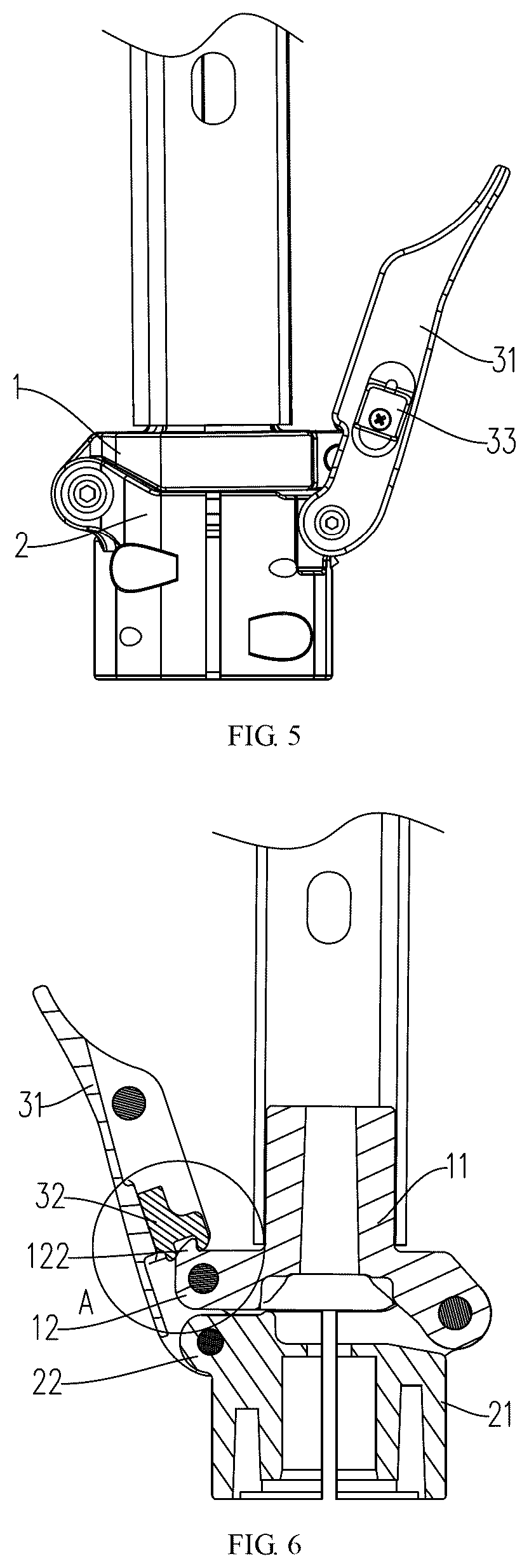 Patent US12304588 Figure 3 – Folding device and scooter