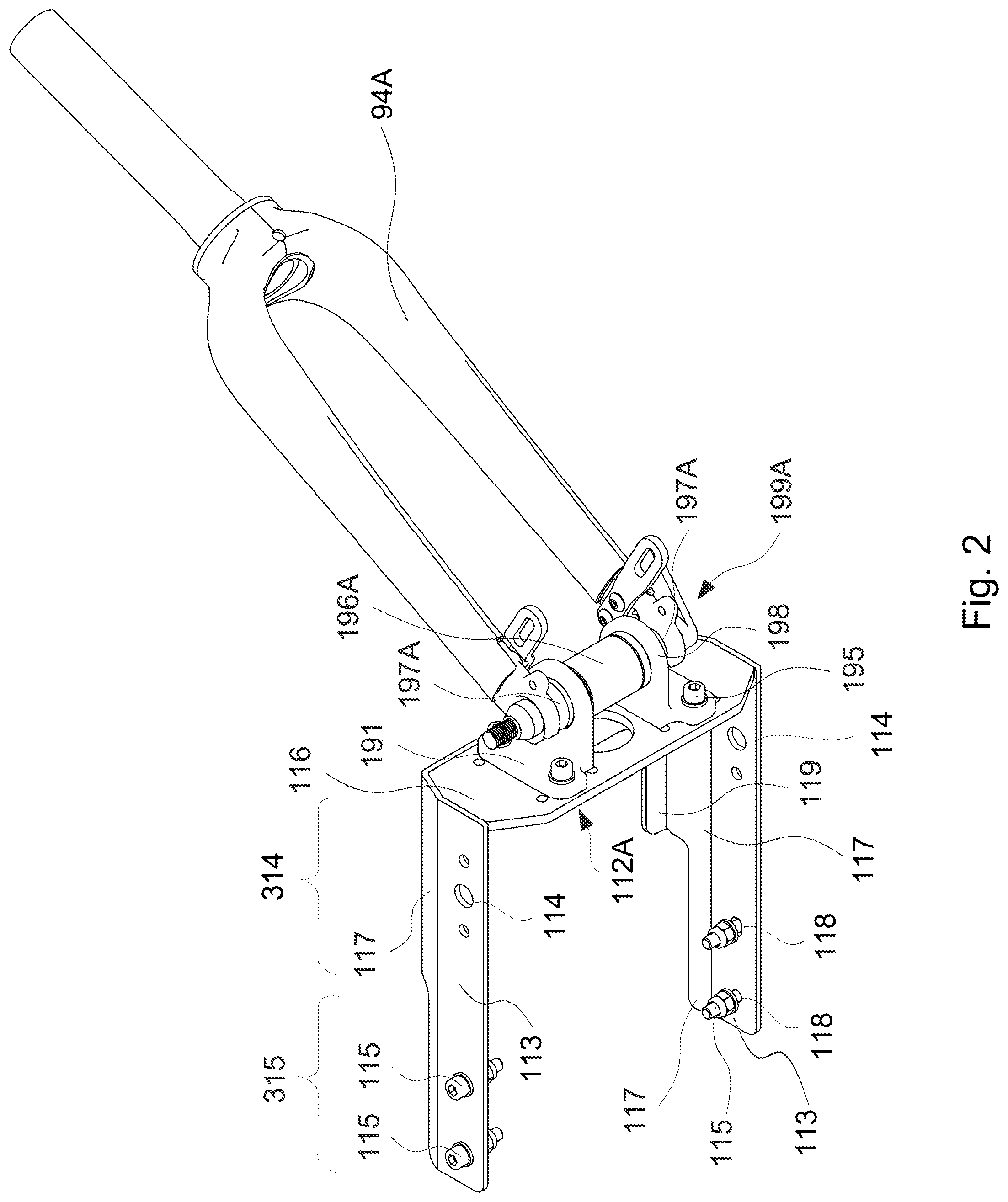 Patent US12304590 Figure 3 – Vehicle towing hitch