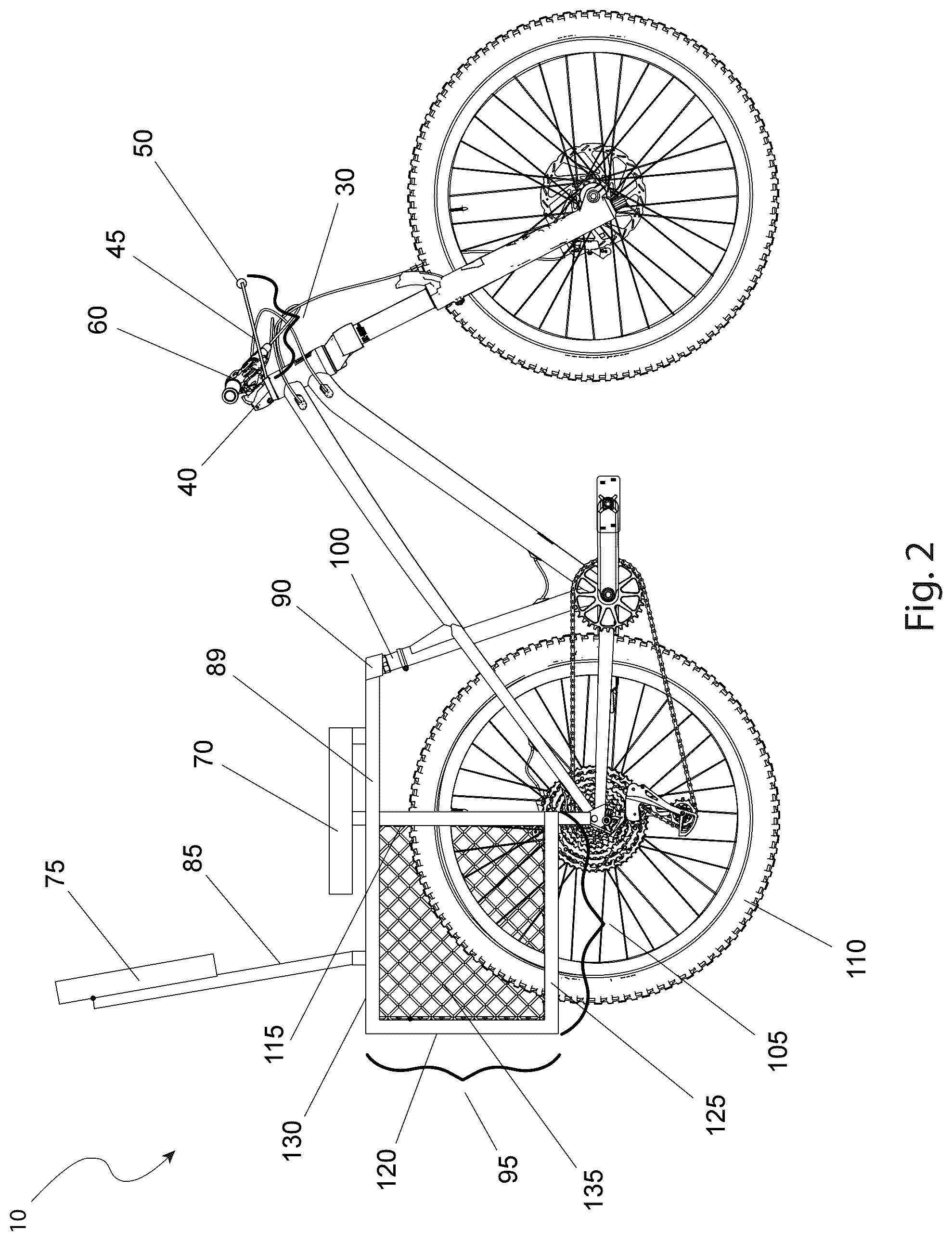 Patent US12304591 Figure 2 – Bicycle attachment