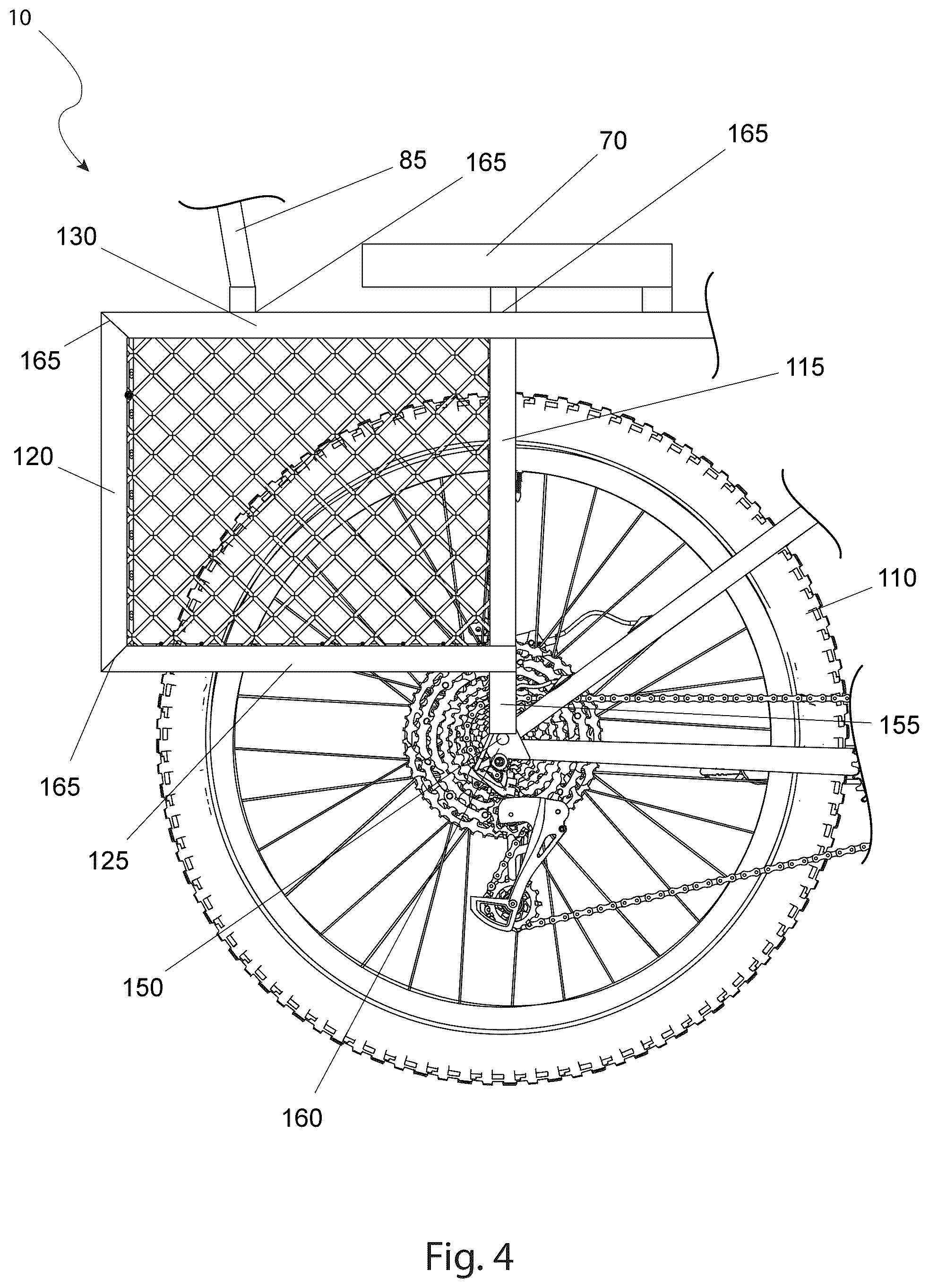 Patent US12304591 Figure 4 – Bicycle attachment