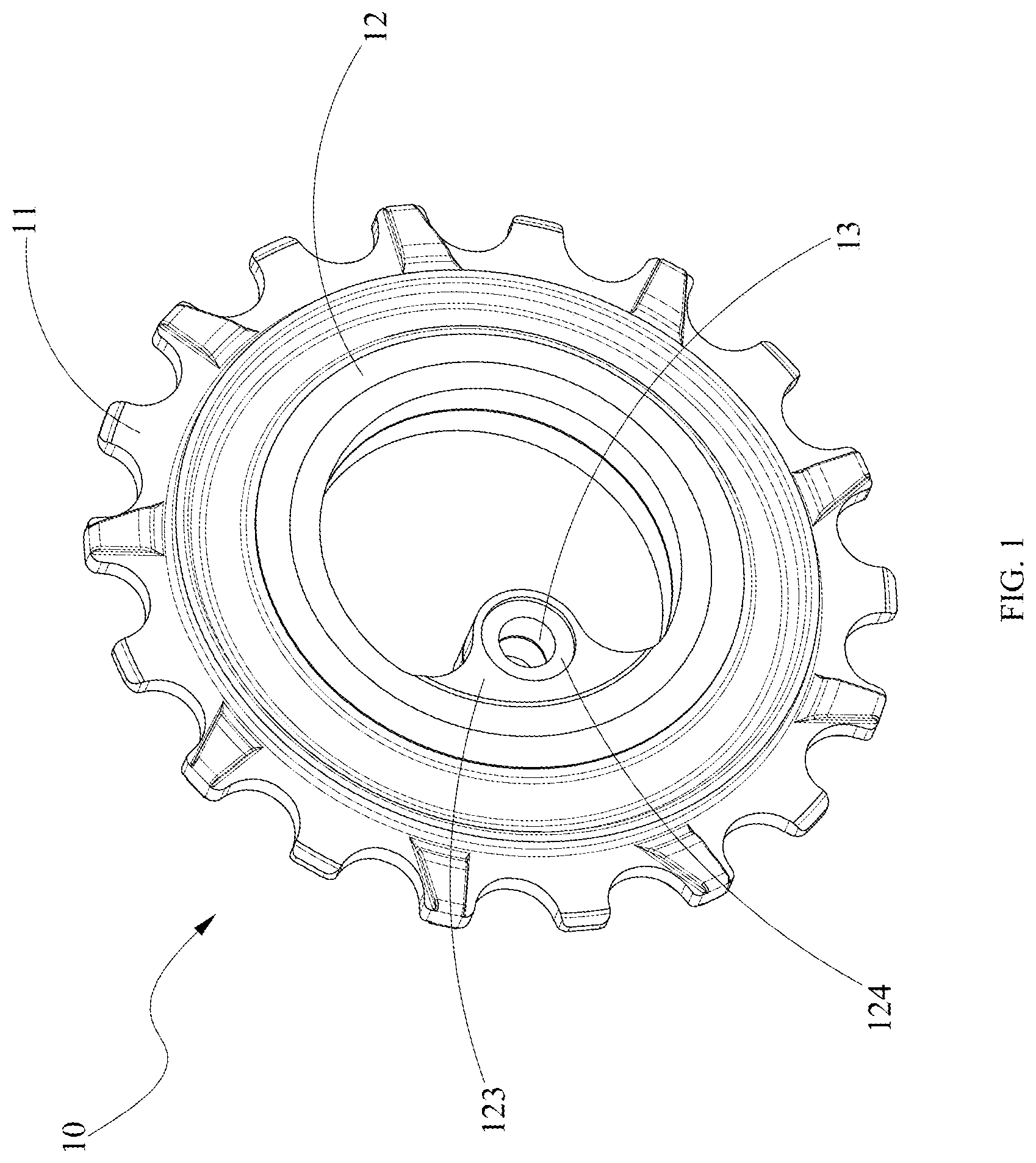 Patent US12304592 Figure 1 – Bicycle eccentric pulley wheel